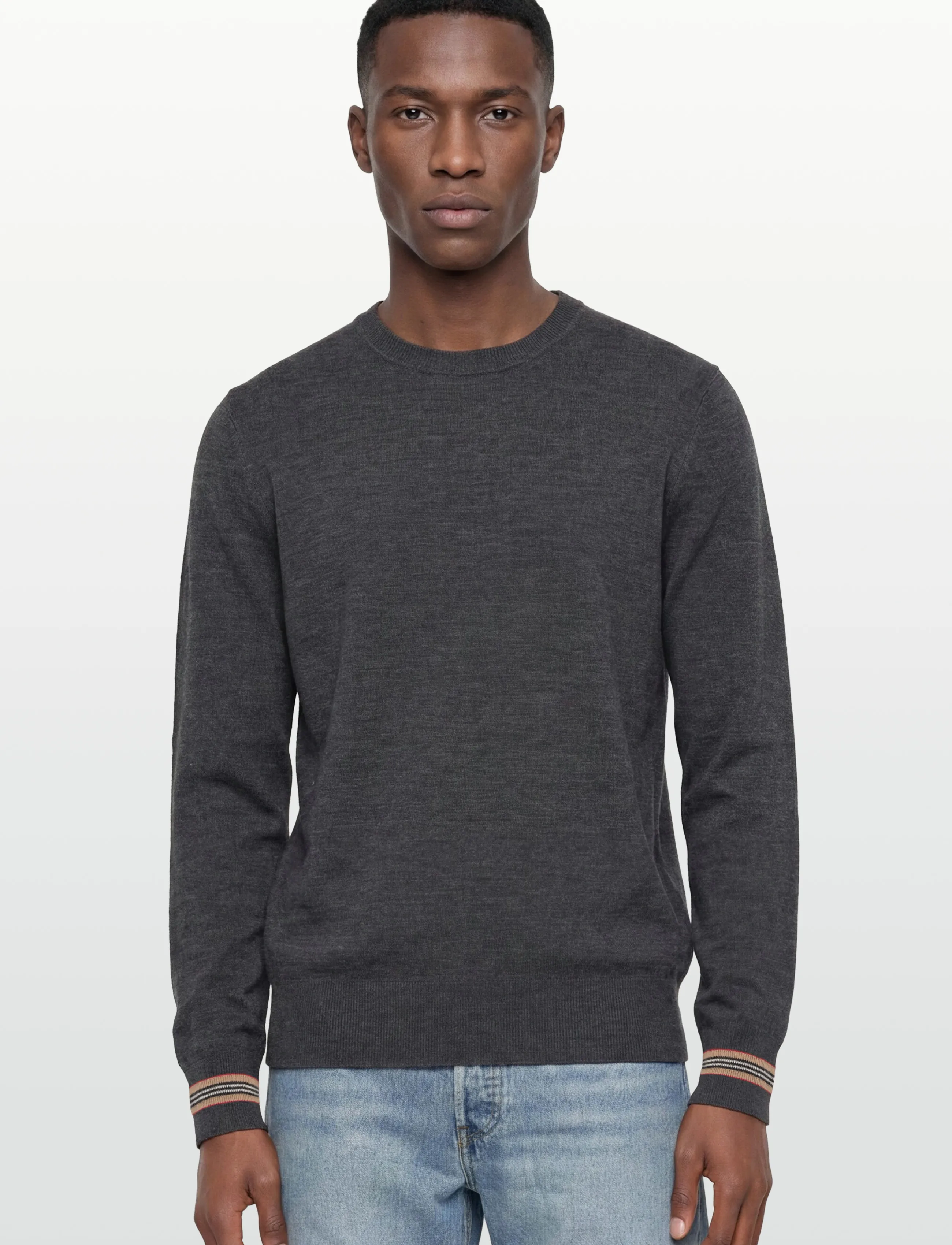 Burberry - PARADISE - rund hals - dark grey melange - 3