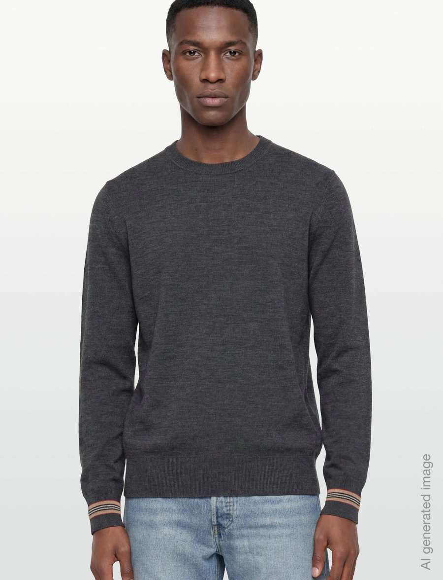 Burberry - PARADISE - rundhals - dark grey melange - 3