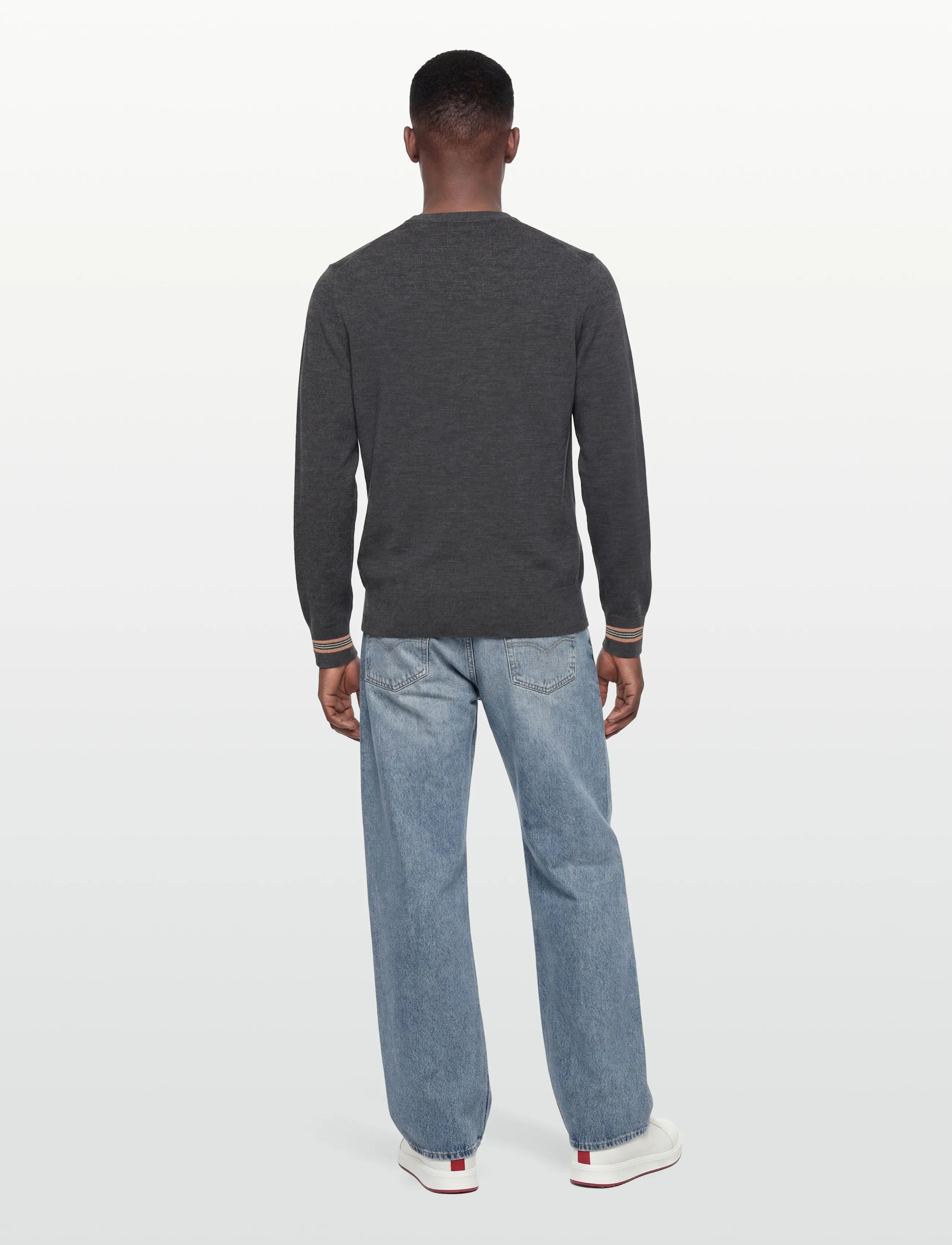 Burberry - PARADISE - rund hals - dark grey melange - 4
