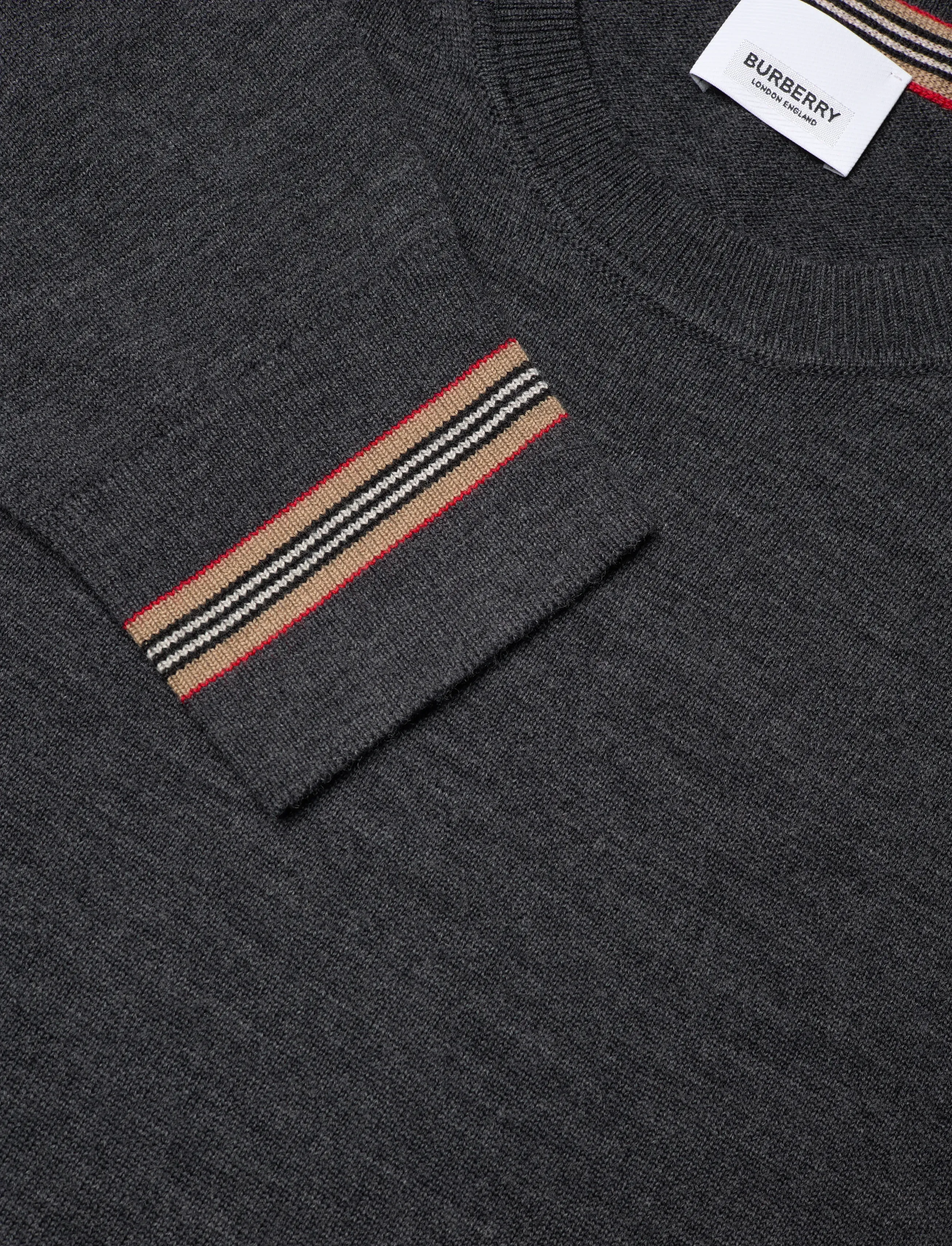 Burberry - PARADISE - rund hals - dark grey melange - 5
