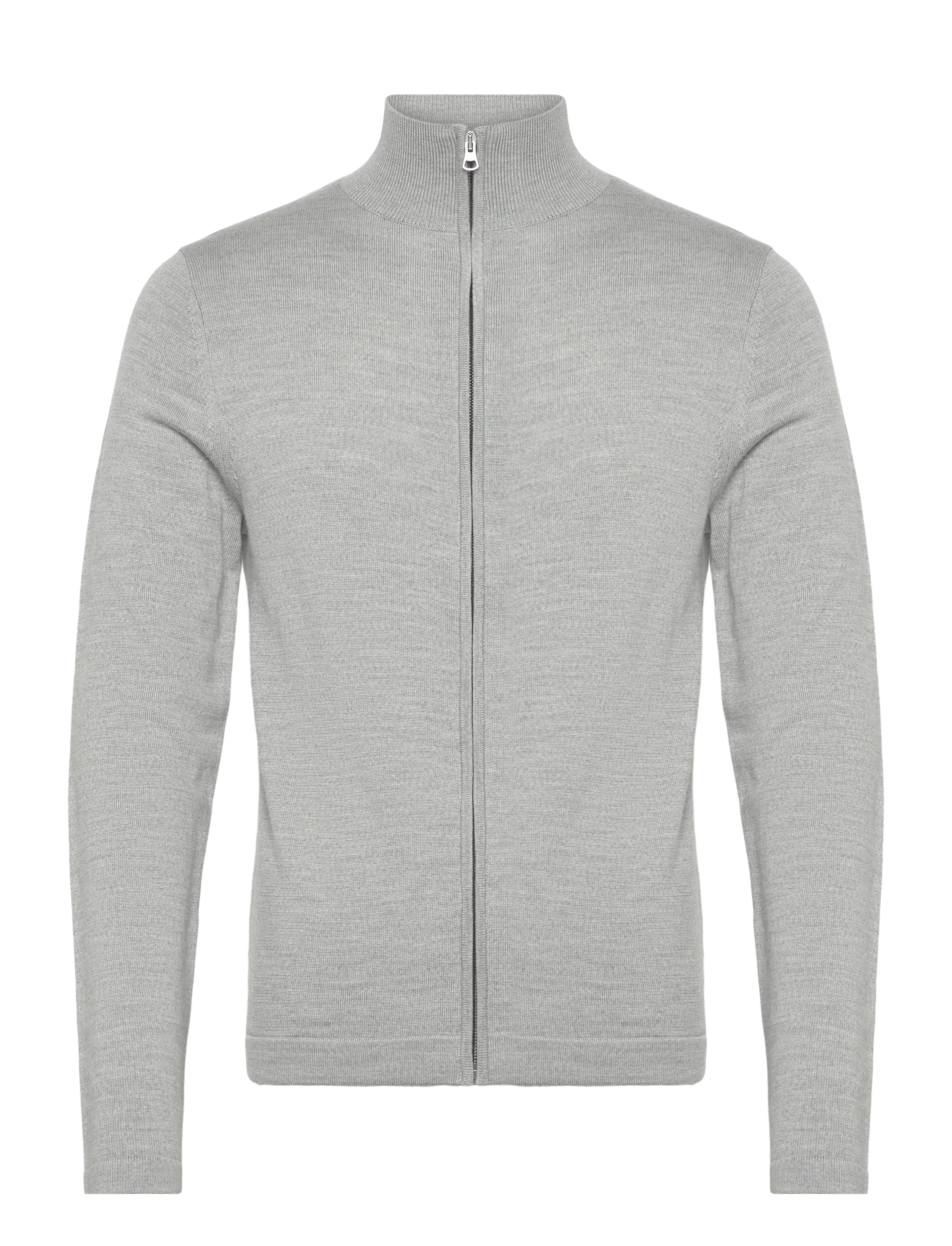 Burberry EMMITT - Pullover mit durchgehendem Reißverschluss - LIGHT GREY MELANGE / grey