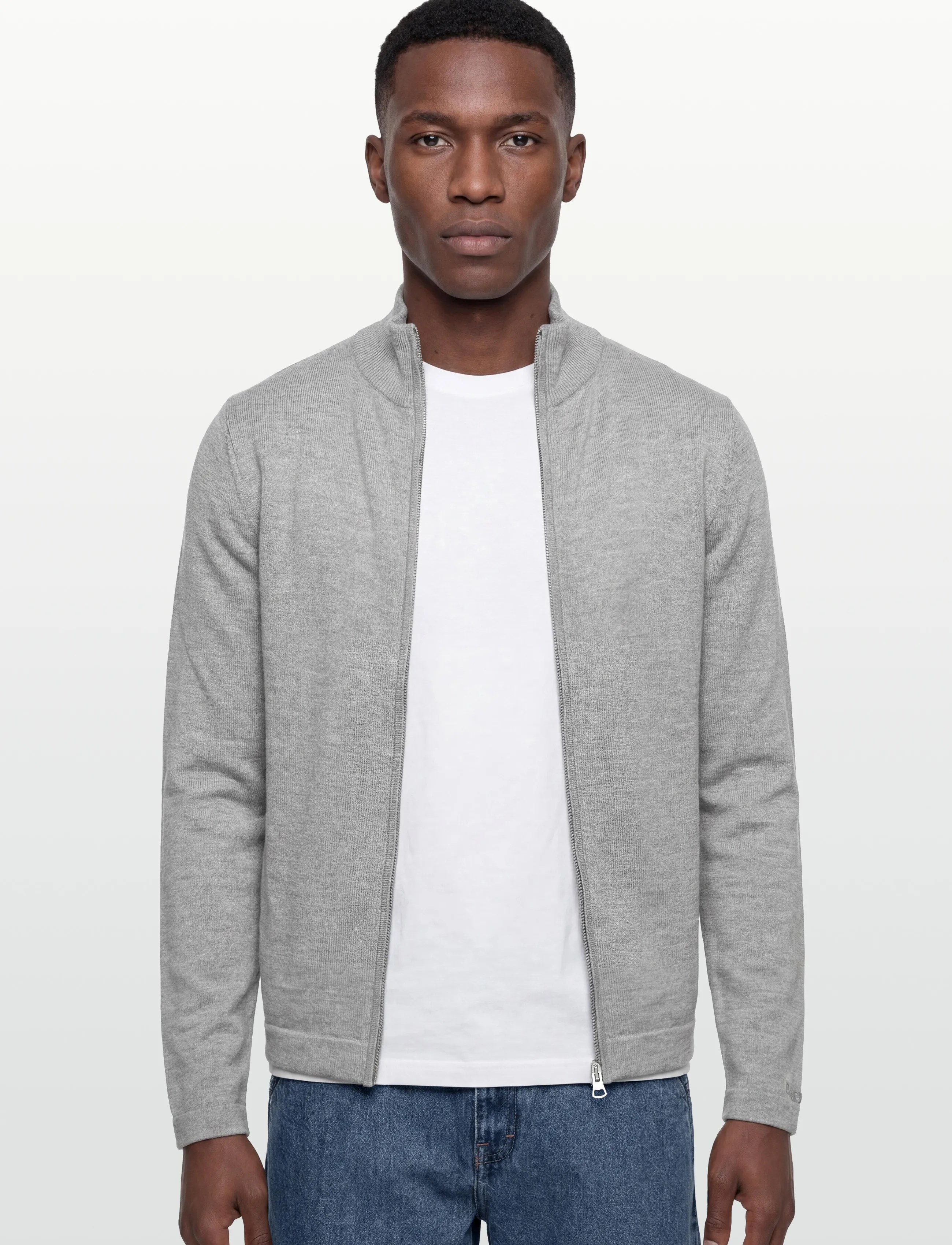 Burberry - EMMITT - full zip jumpers - light grey melange - 3