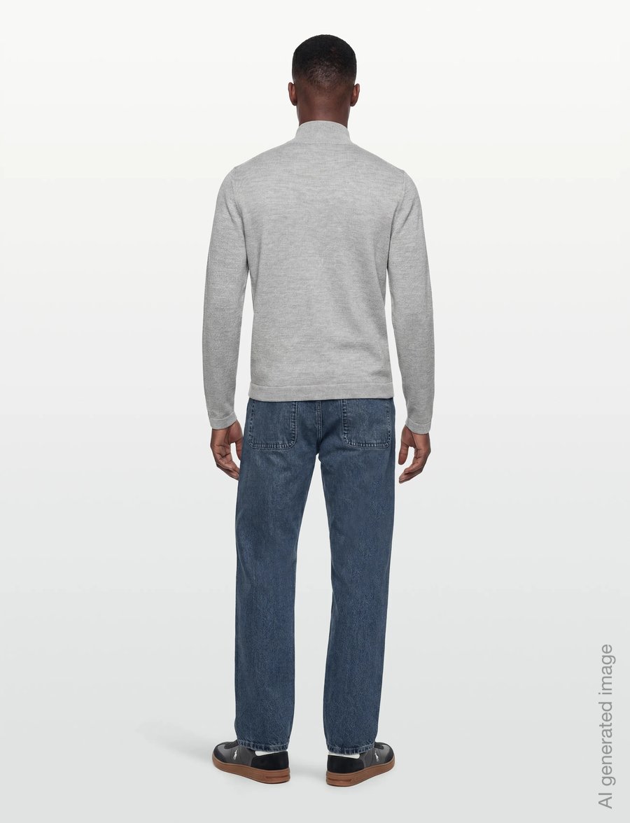 Burberry - EMMITT - lukuga džemprid - light grey melange - 4