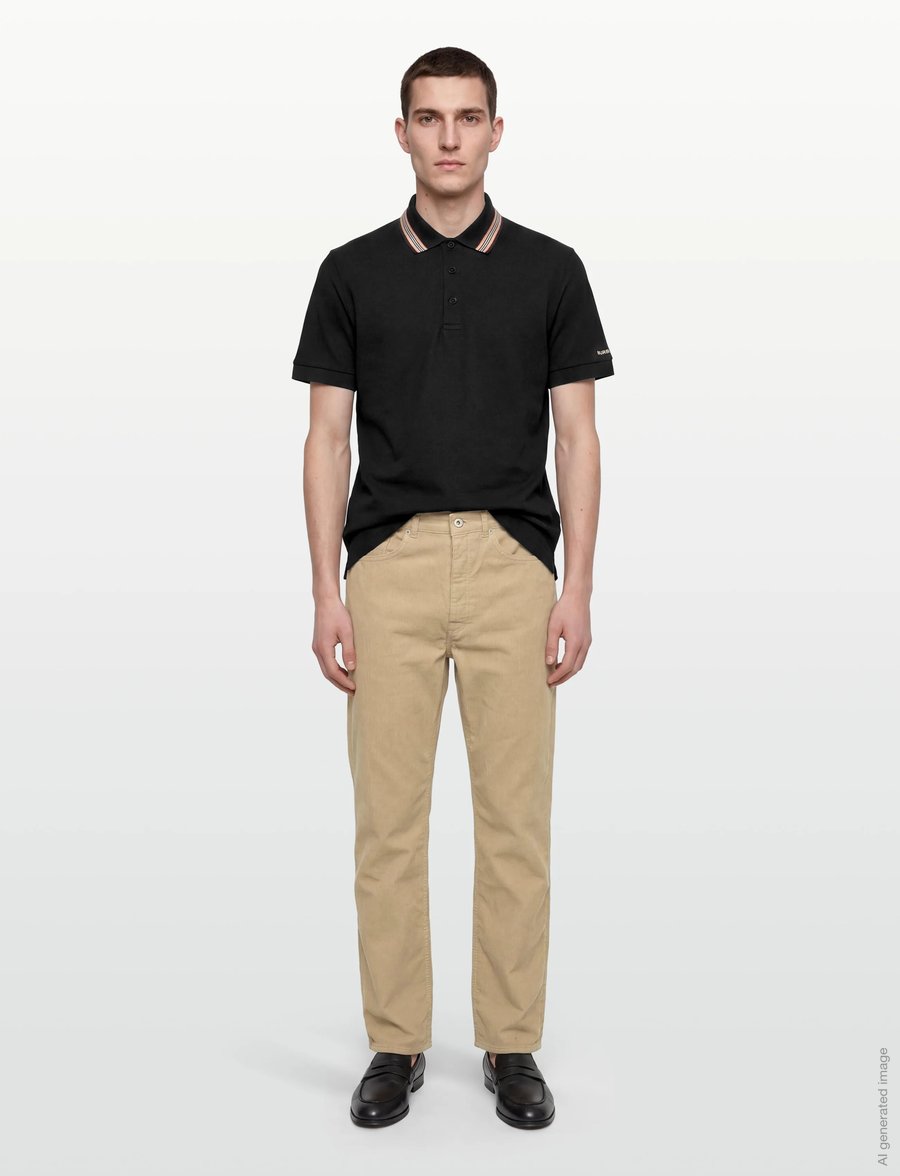 Burberry - HARTFORD ICS - kootud polosärgid - black - 0