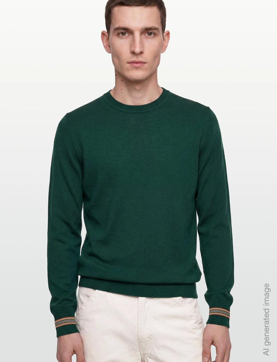 Burberry - PARADISE - Ümmarguse kaelusega kudumid - dark green - 3