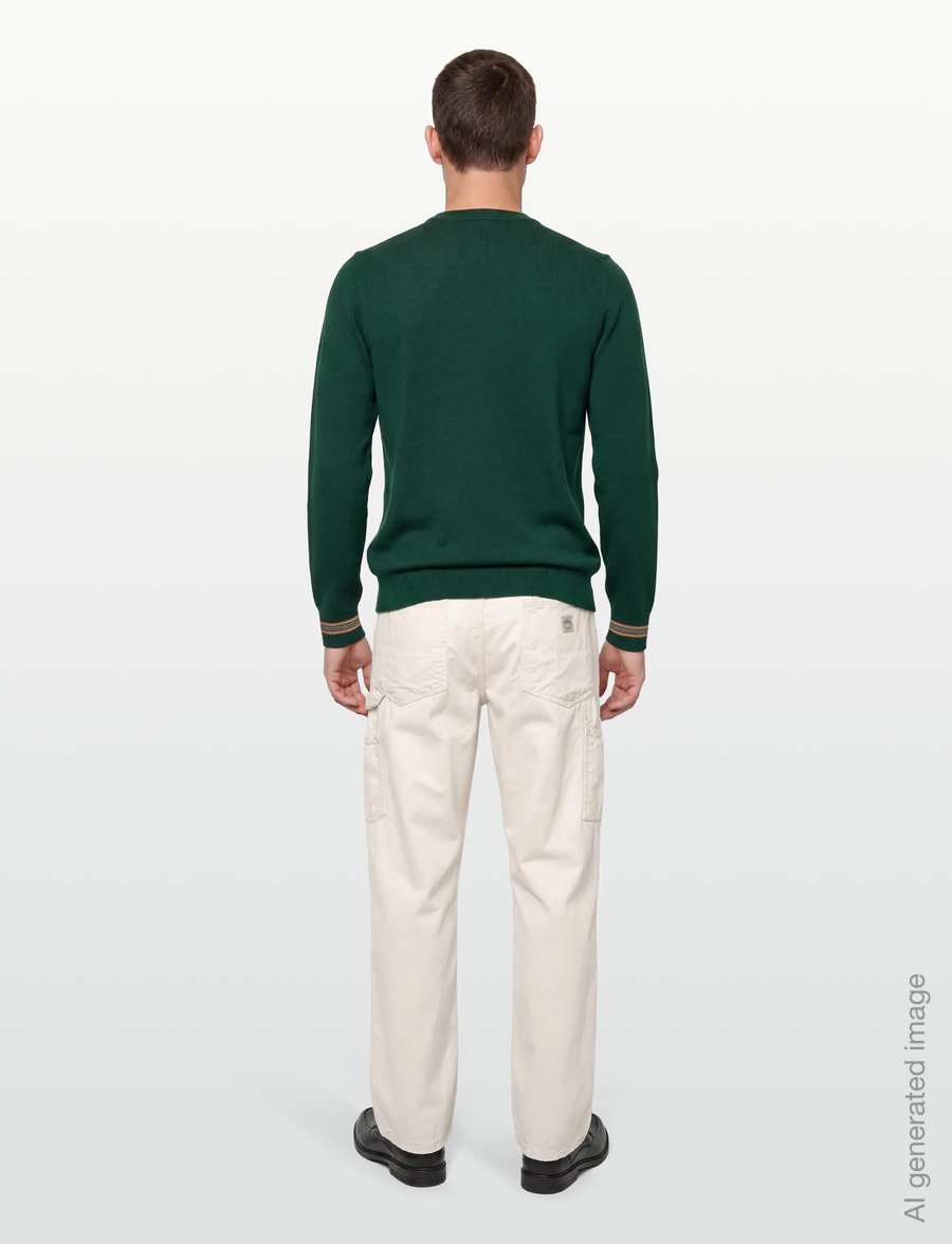 Burberry - PARADISE - Ümmarguse kaelusega kudumid - dark green - 4