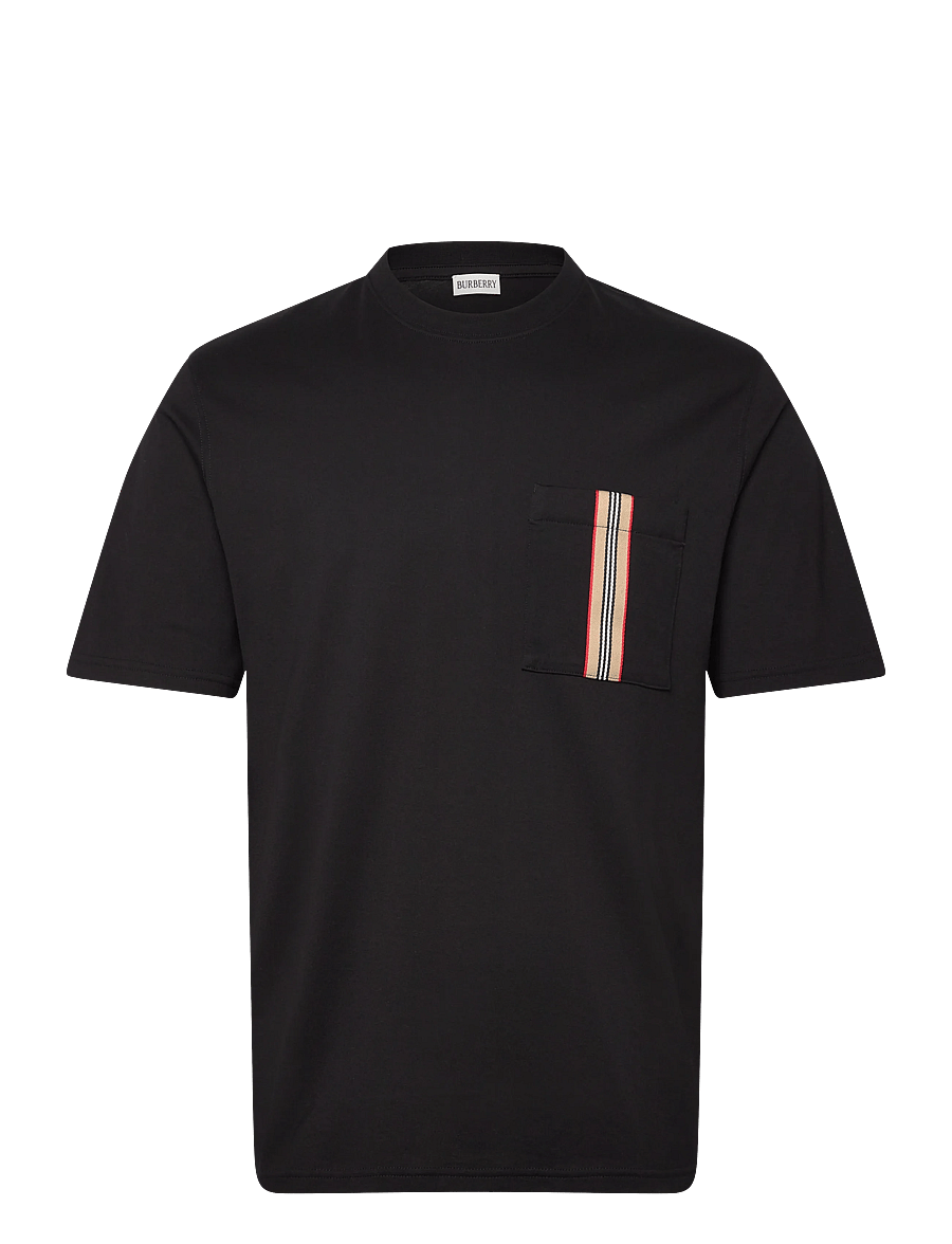 Burberry - ELLISON ICO STR - kortärmade t-shirts - black - 1