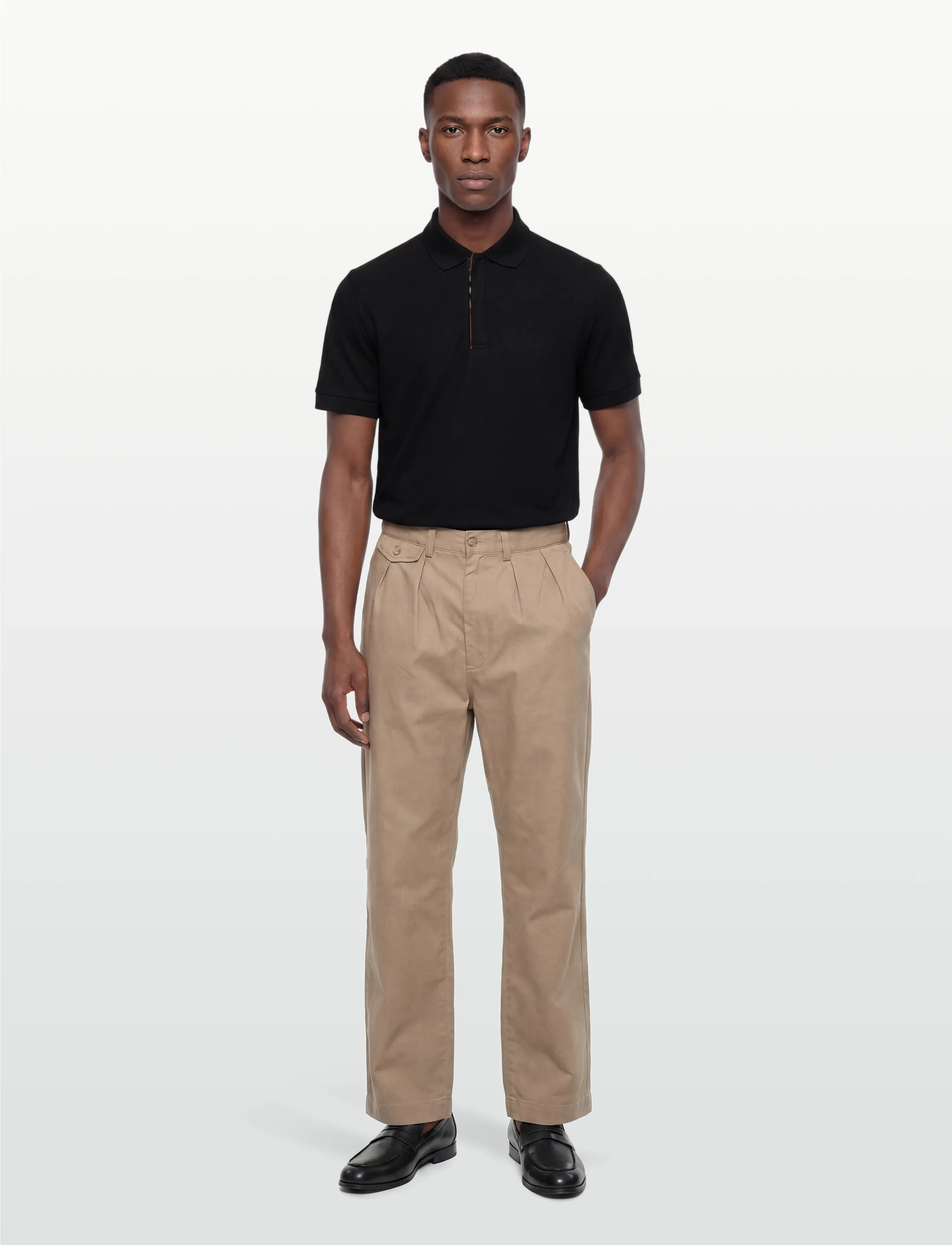Burberry HARTFORD SS ZP - Kläder - BLACK / black