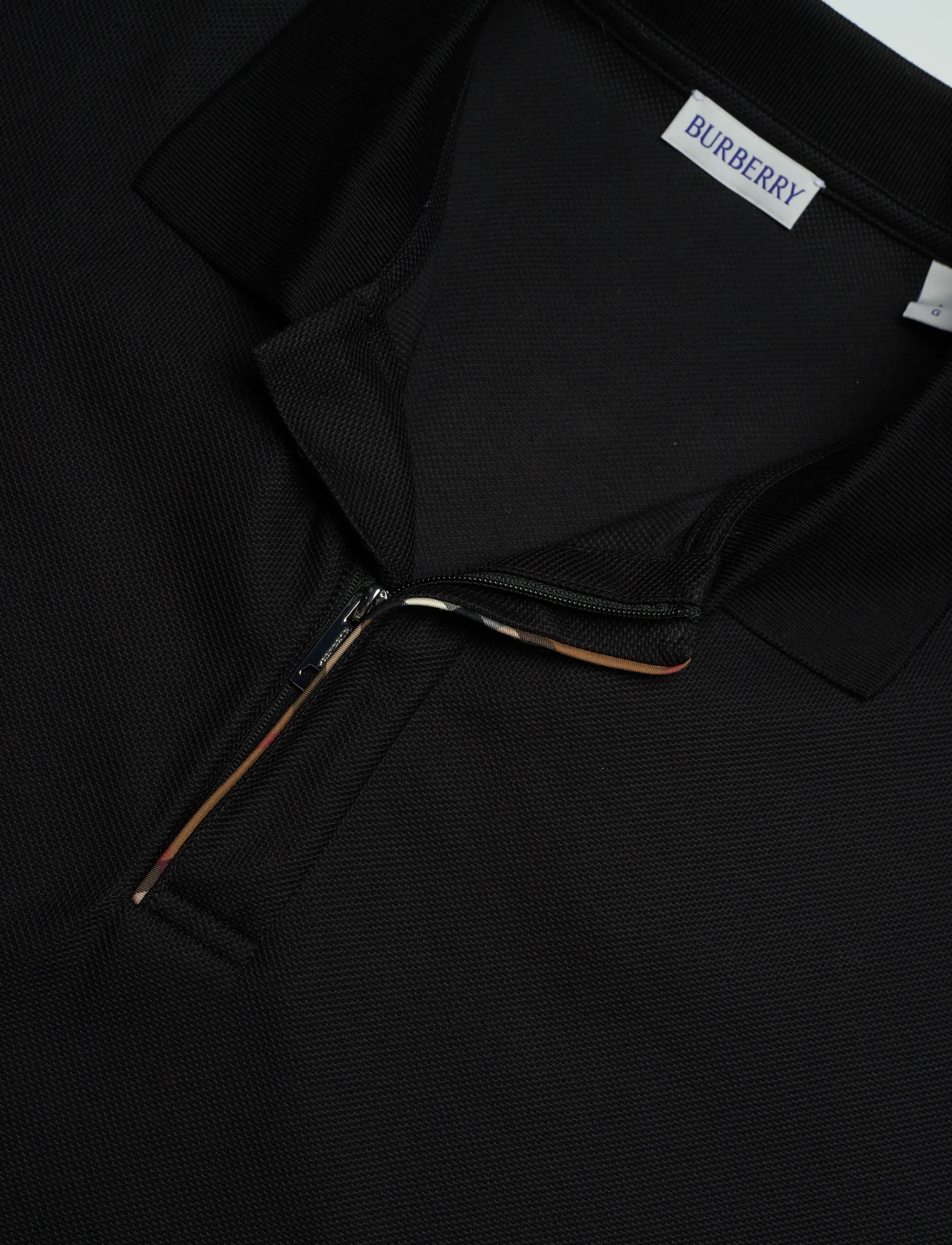 Burberry - HARTFORD SS ZP - polo shirts - black - 5