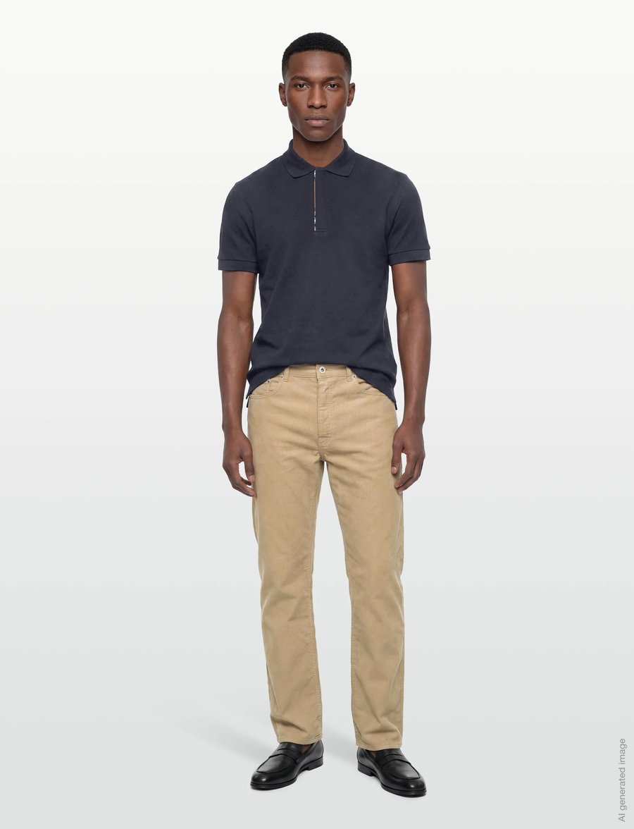 Burberry - HARTFORD SS ZP - langärmlige strick-polohemden - navy black - 0