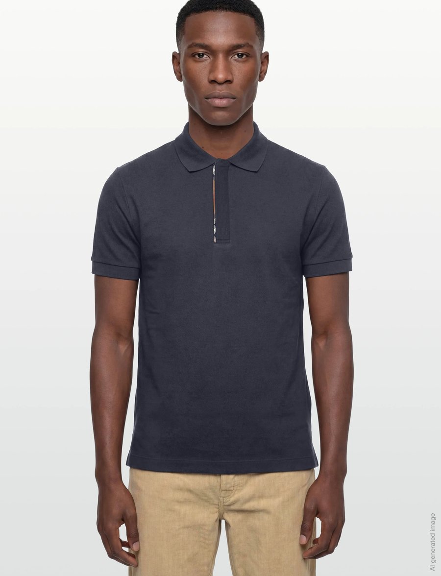 Burberry - HARTFORD SS ZP - langärmlige strick-polohemden - navy black - 3