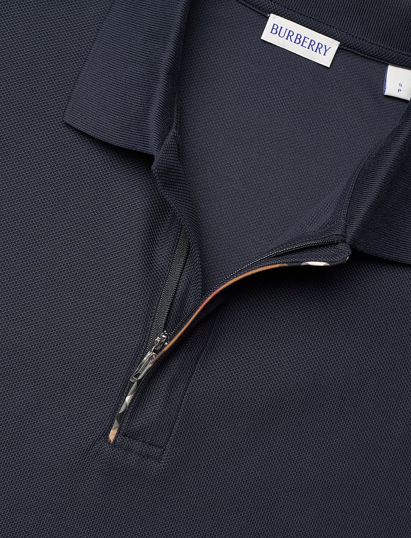 Burberry - HARTFORD SS ZP - kootud polosärgid - navy black - 2