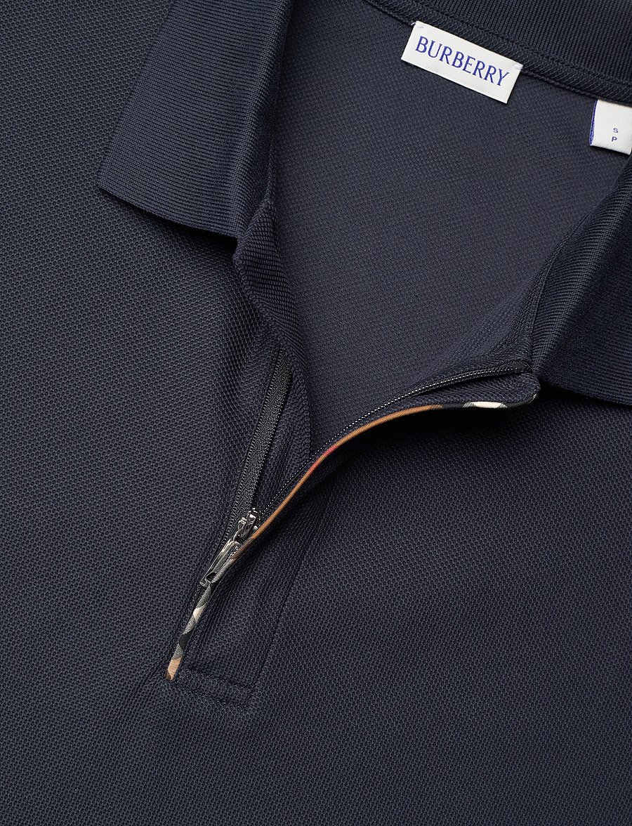 Burberry - HARTFORD SS ZP - langärmlige strick-polohemden - navy black - 5