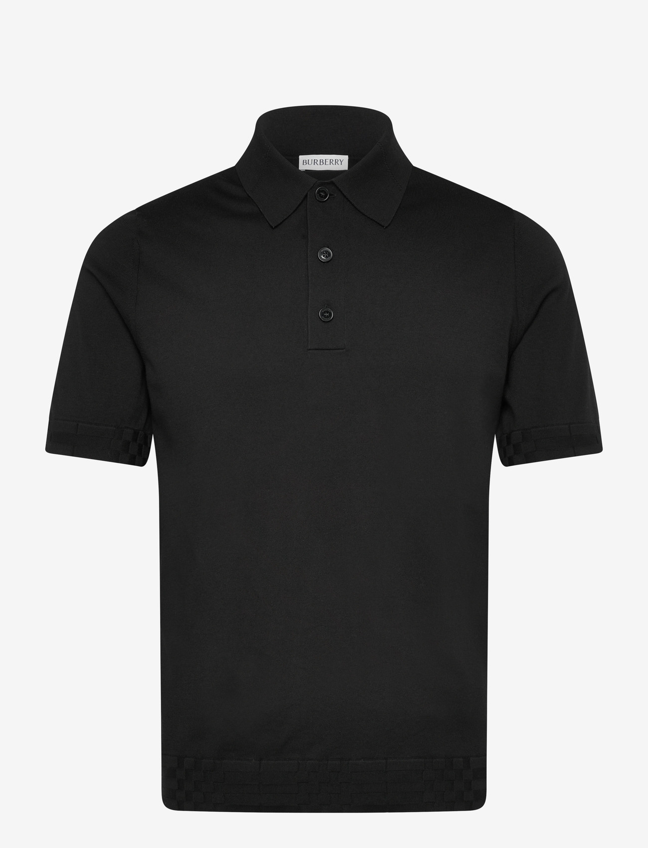 Burberry - KIERAN - adīti polo krekli ar garām piedurknēm - black - 0