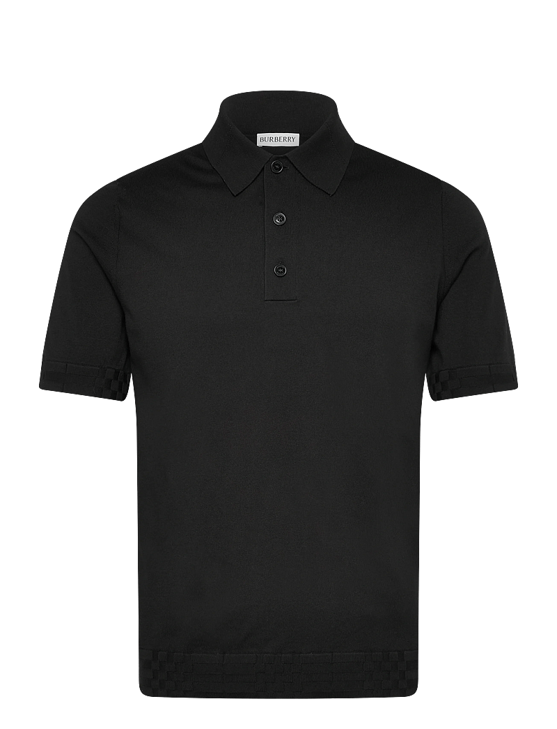 Burberry - KIERAN - adīti polo krekli ar garām piedurknēm - black - 0