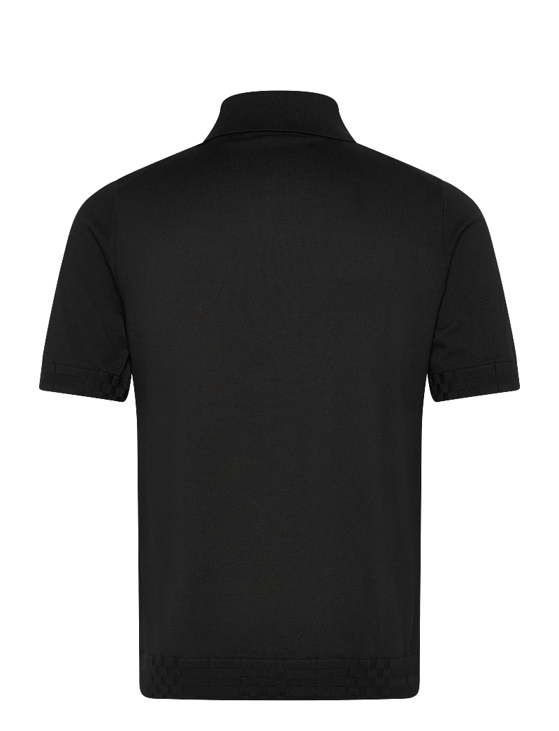 Burberry - KIERAN - adīti polo krekli ar garām piedurknēm - black - 1