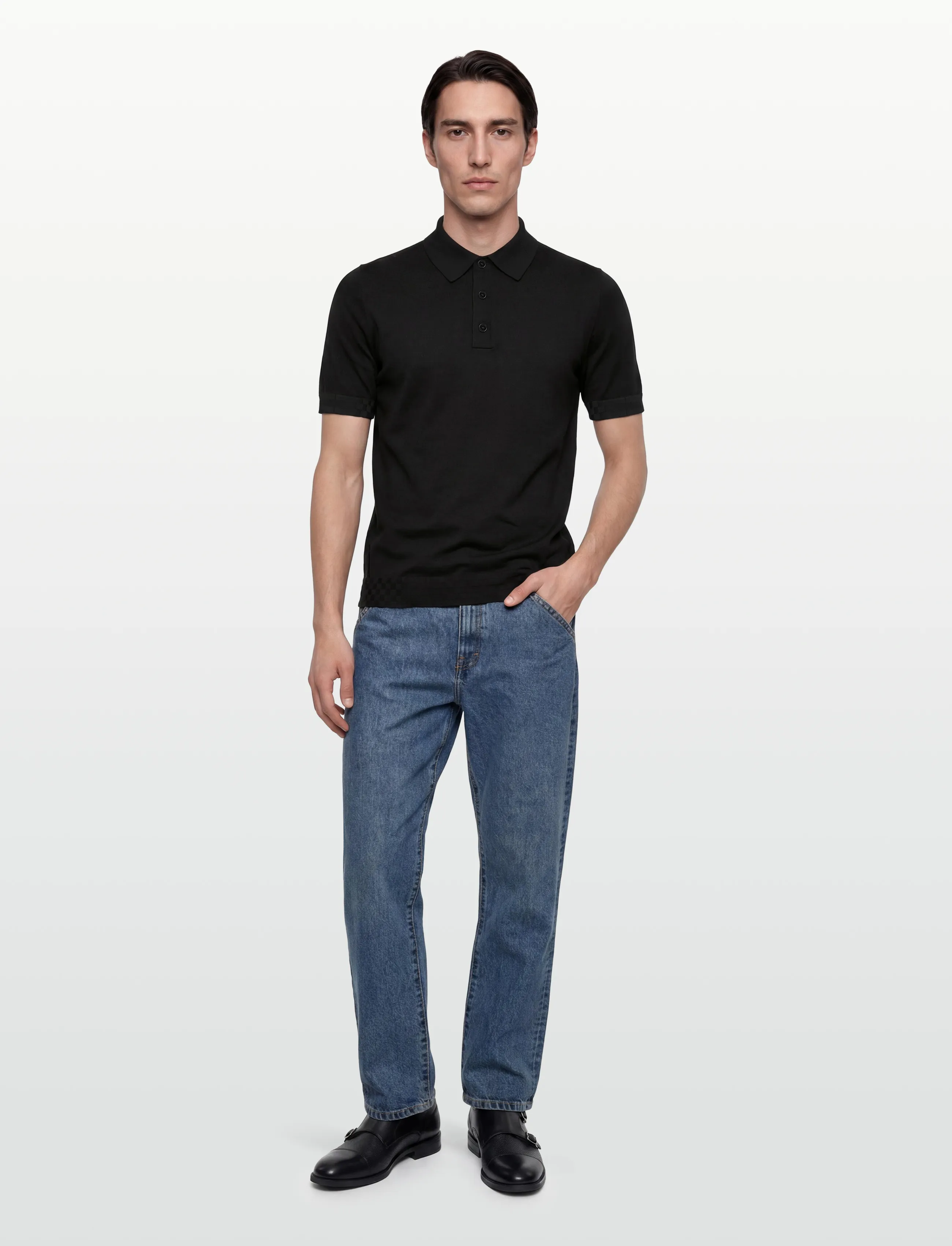 Burberry Kieran, Polo Shirt, Sort, Str: L
