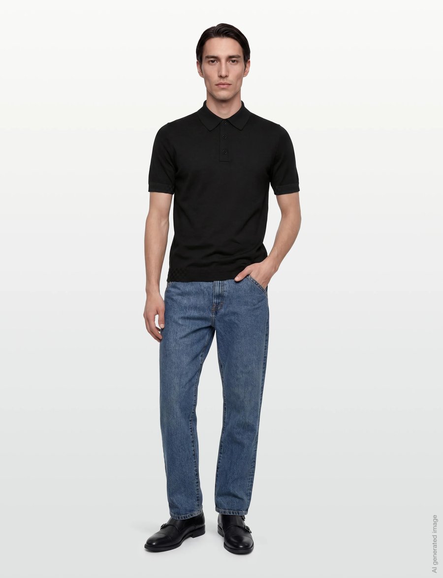 Burberry - KIERAN - kootud polosärgid - black - 0