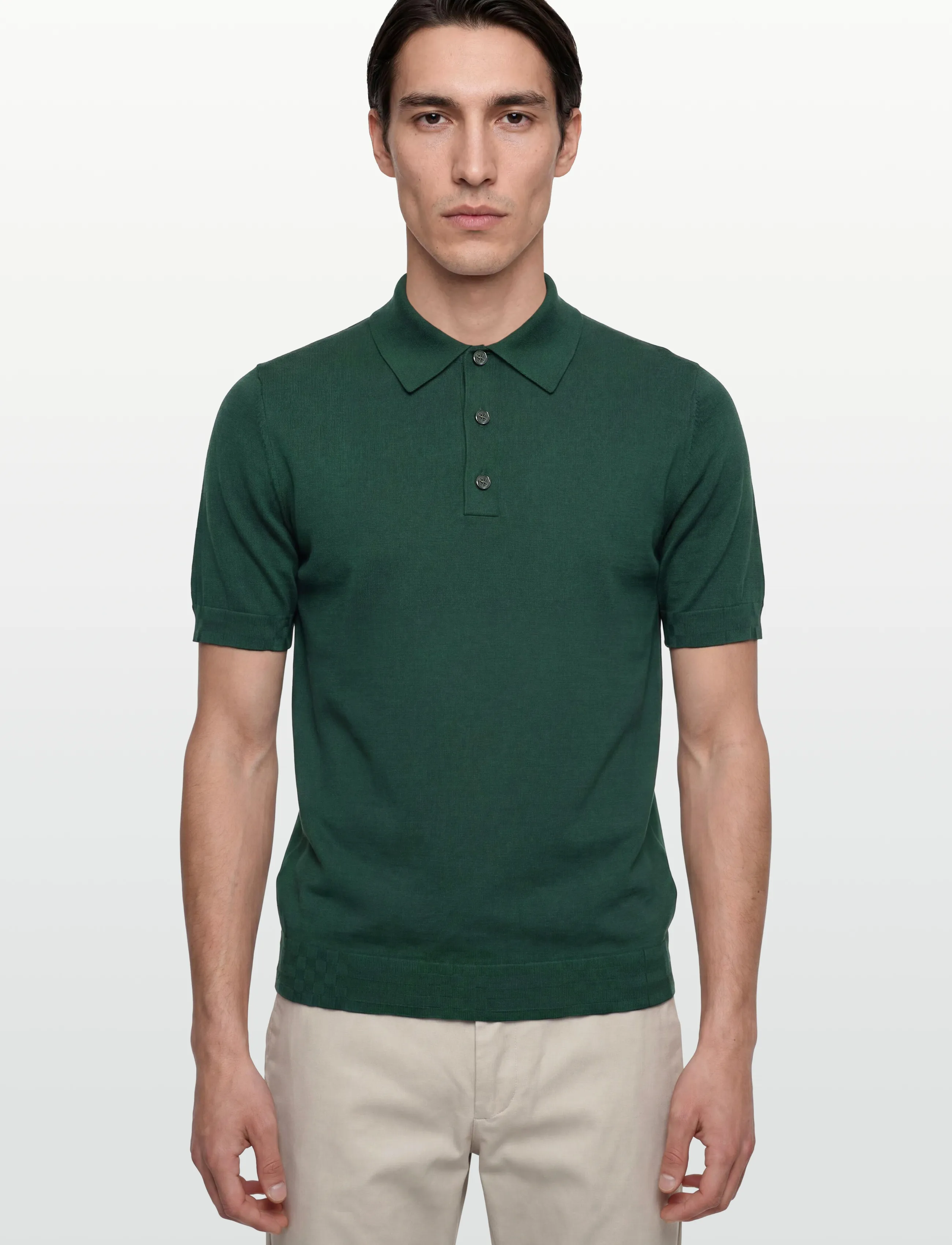 Burberry - KIERAN - kootud polosärgid - dark green - 3