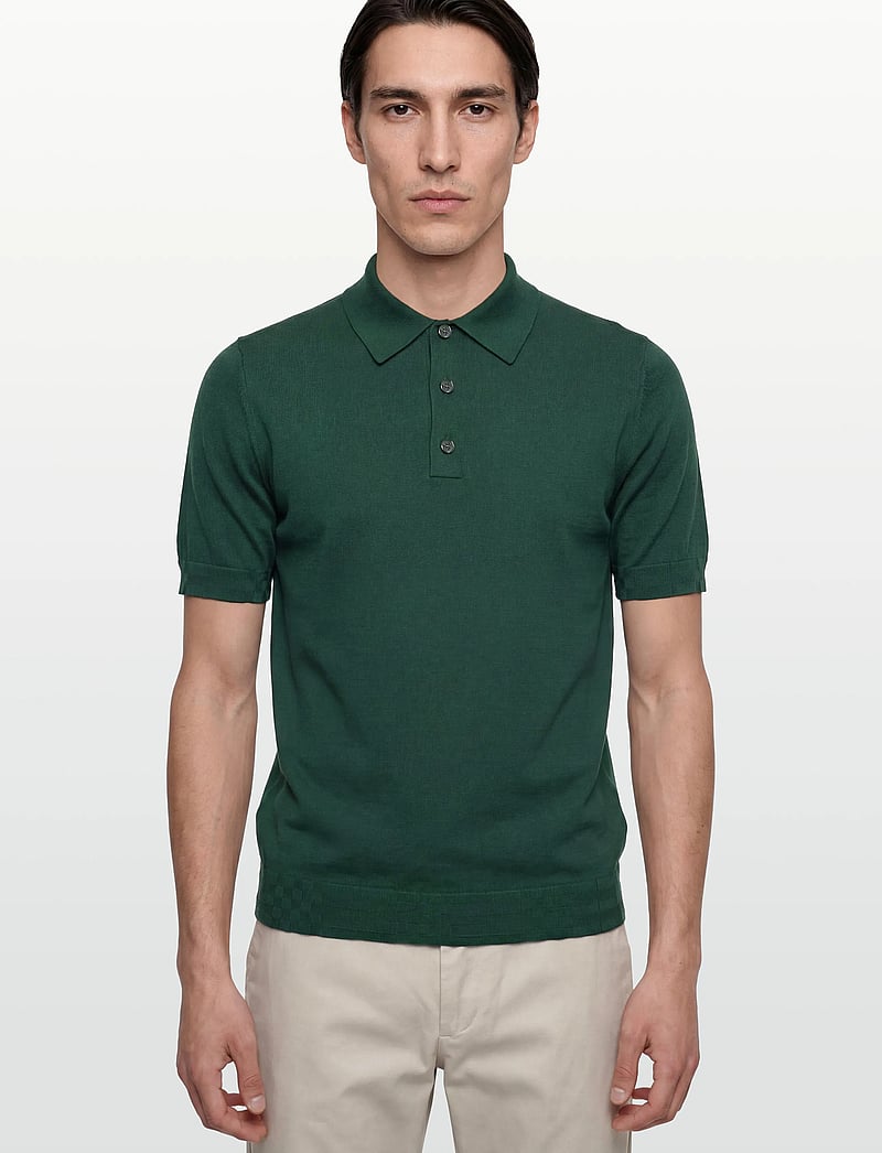 Burberry - KIERAN - gestrickte polohemden - dark green - 3