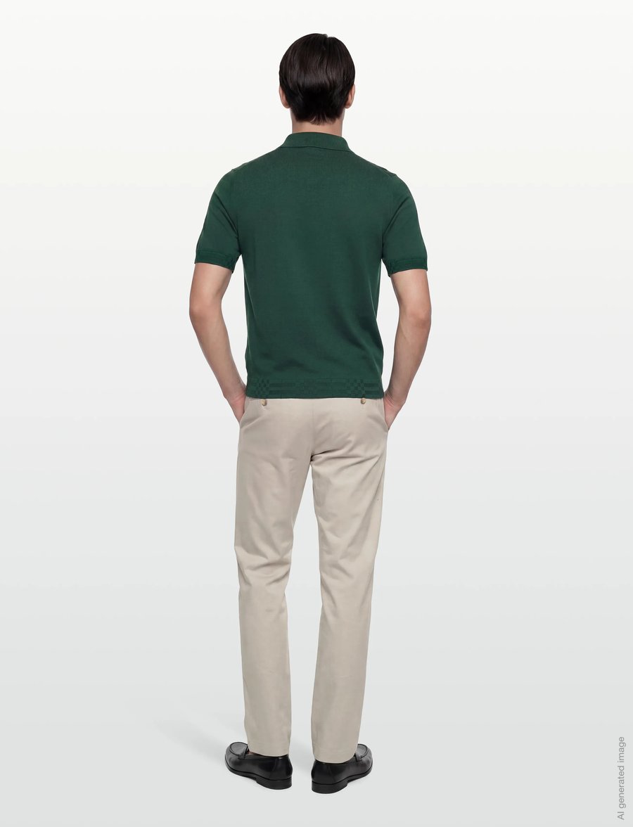 Burberry - KIERAN - kootud polosärgid - dark green - 4