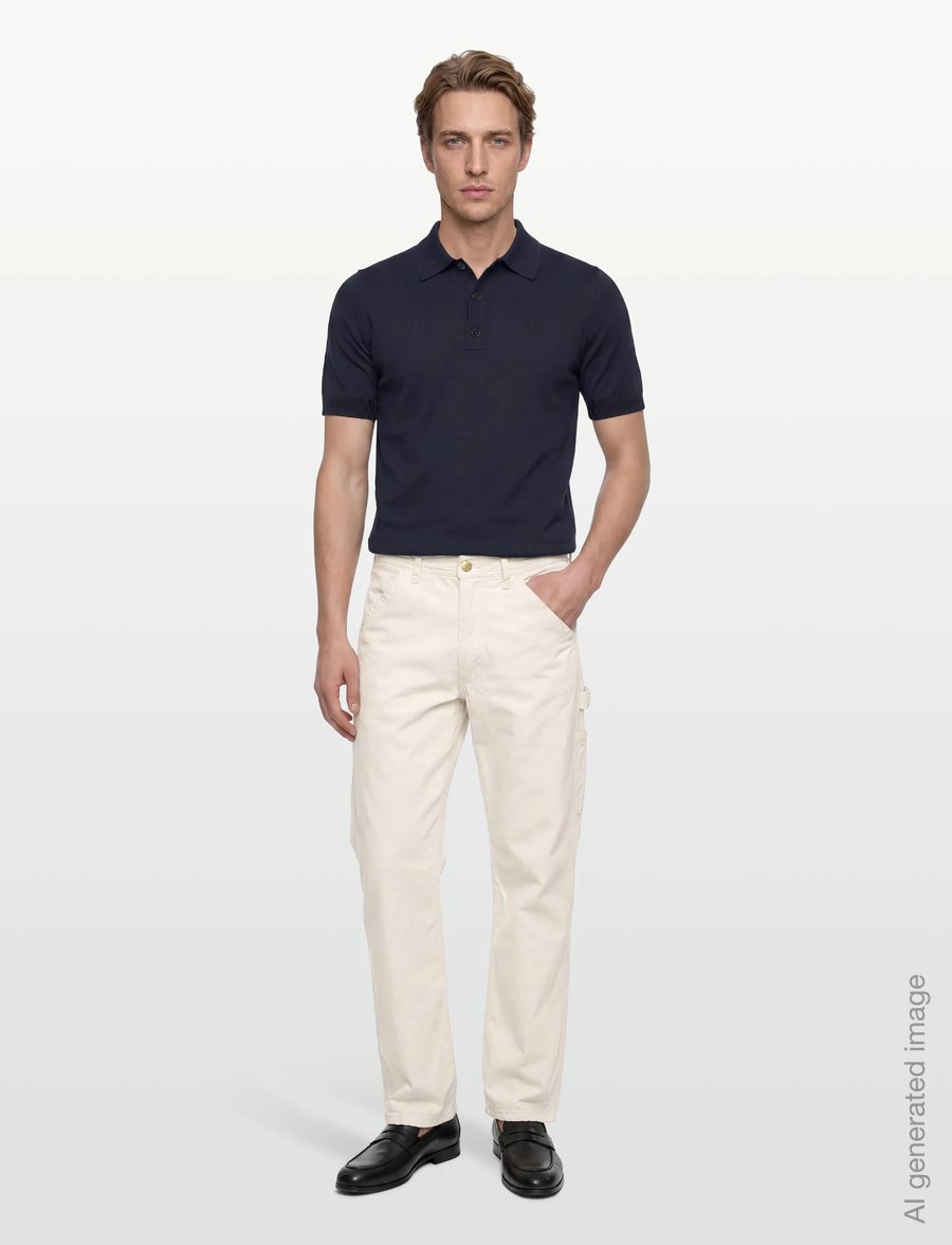 Burberry - KIERAN - stickade pikéer - navy - 0