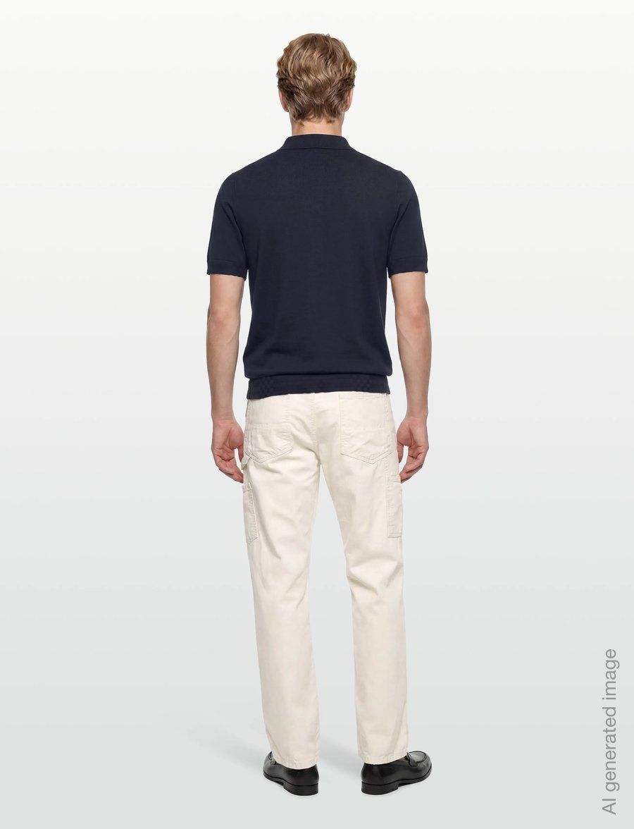 Burberry - KIERAN - stickade pikéer - navy - 4