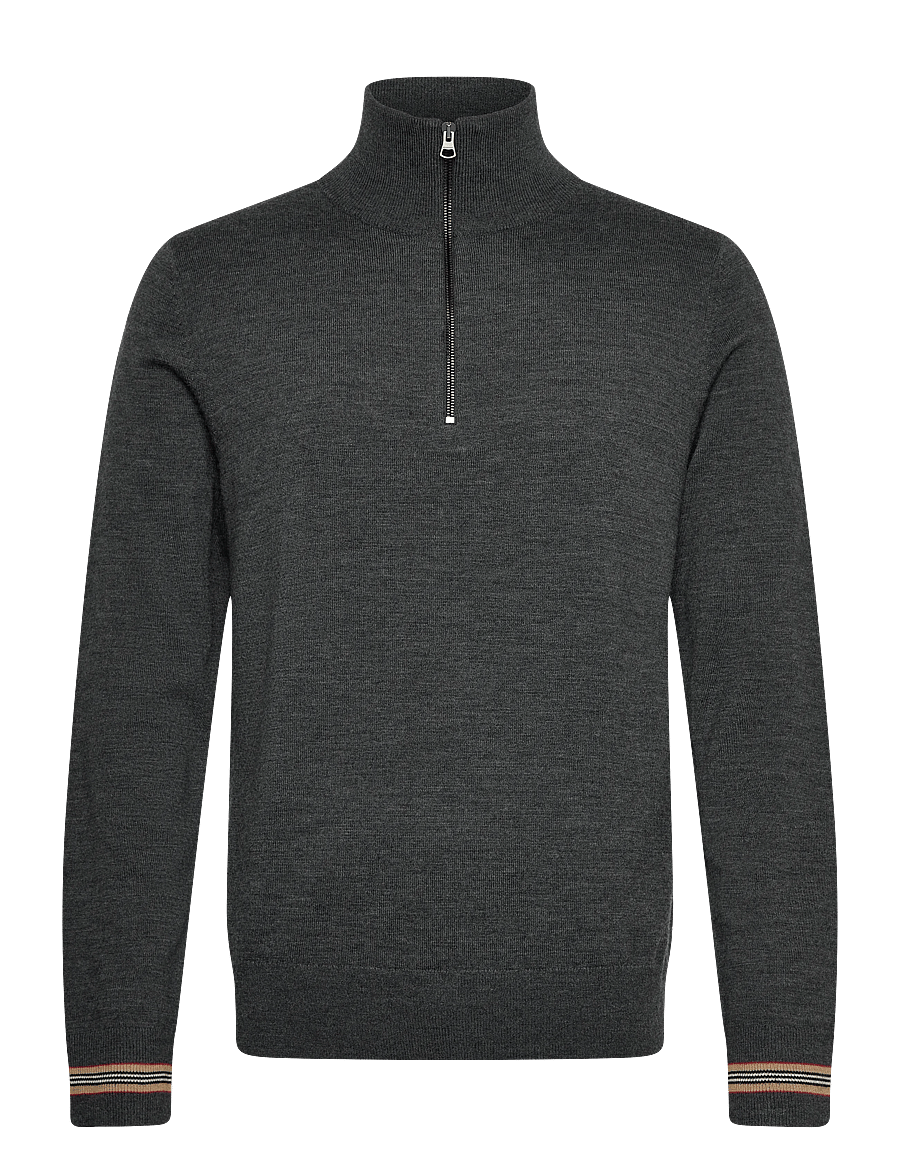 Burberry - ITTER - tõmblukk-kaelusega dressipluusid - dark grey melange - 1