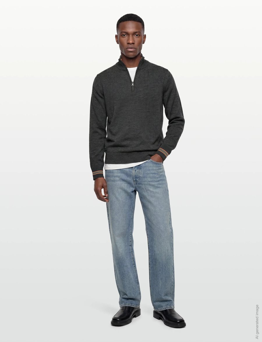 Burberry - ITTER - tõmblukk-kaelusega dressipluusid - dark grey melange - 0