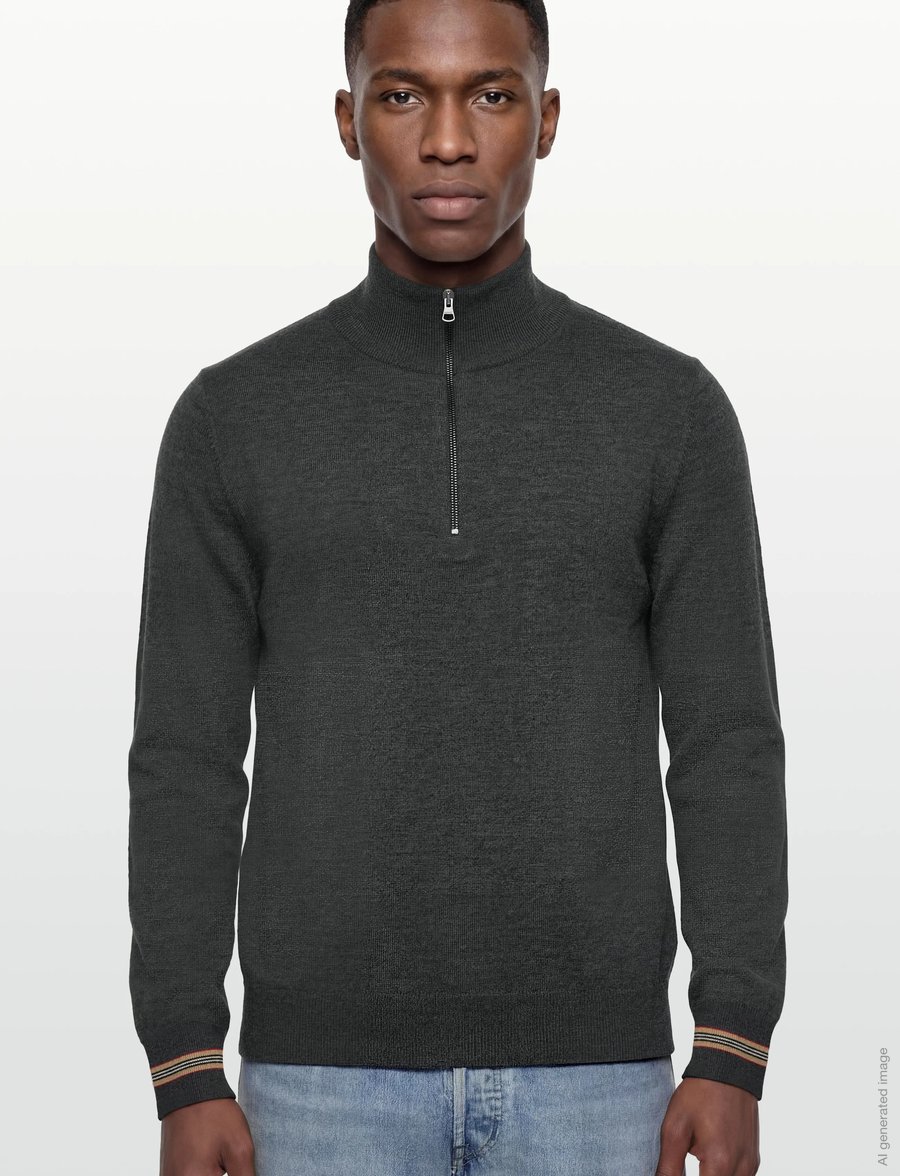 Burberry - ITTER - tõmblukk-kaelusega dressipluusid - dark grey melange - 3