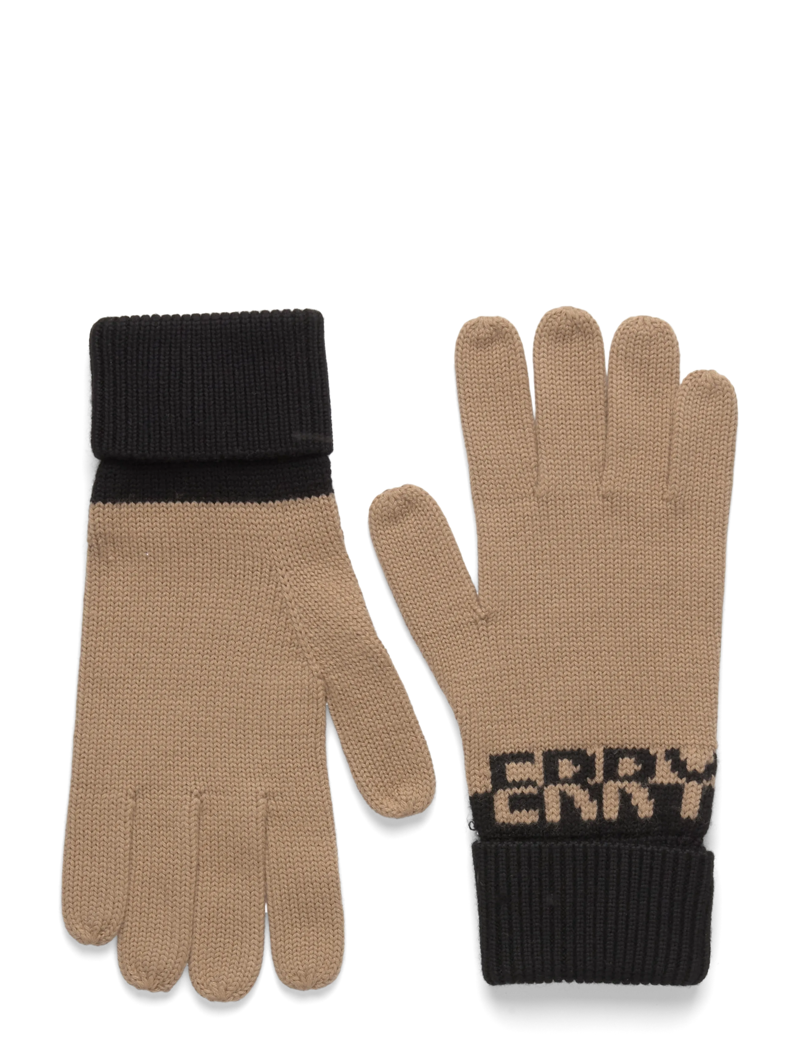 Burberry LG BB WOOL KNIT GLOVES - Transitional Layering - ARCHIVE BEIGE/BLACK / beige