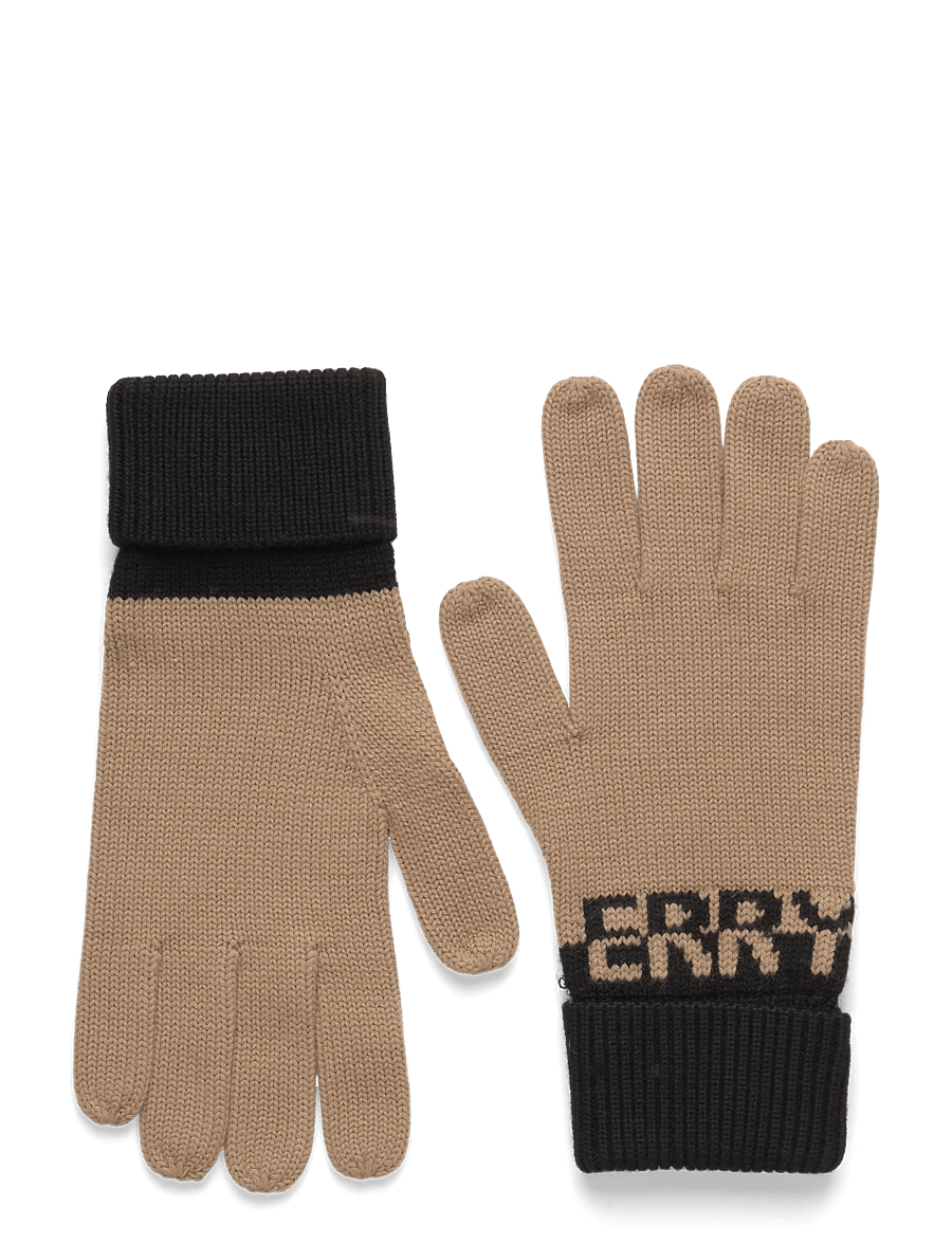 Burberry - LG BB WOOL KNIT GLOVES - handsker - archive beige/black - 0