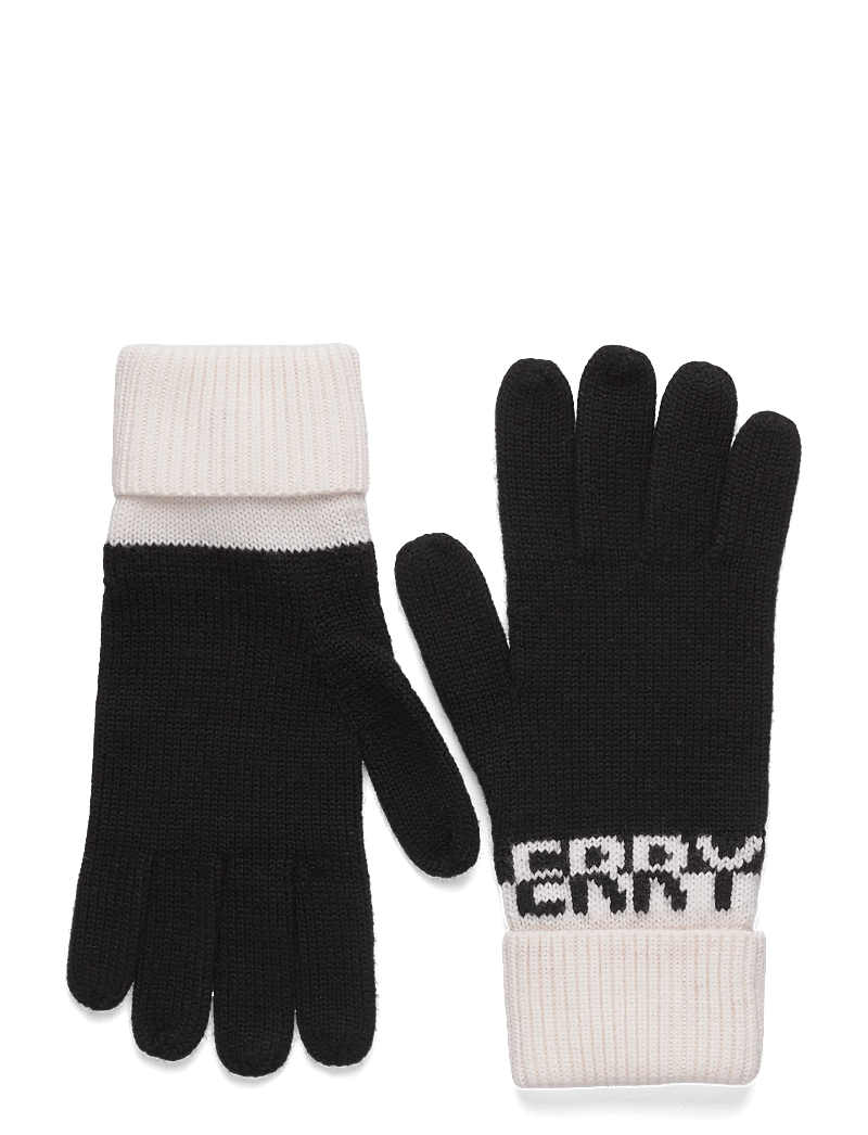 Burberry - LG BB WOOL KNIT GLOVES - fingerhandschuhe - black/white - 0