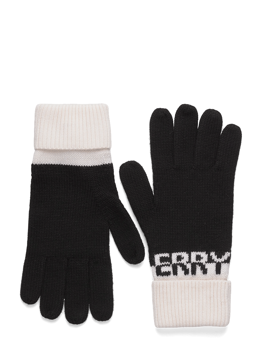 Burberry - LG BB WOOL KNIT GLOVES - fingerhandschuhe - black/white - 0
