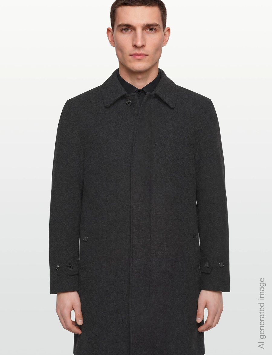Burberry - SUTTON - ullrockar - dark charcoal mel - 3