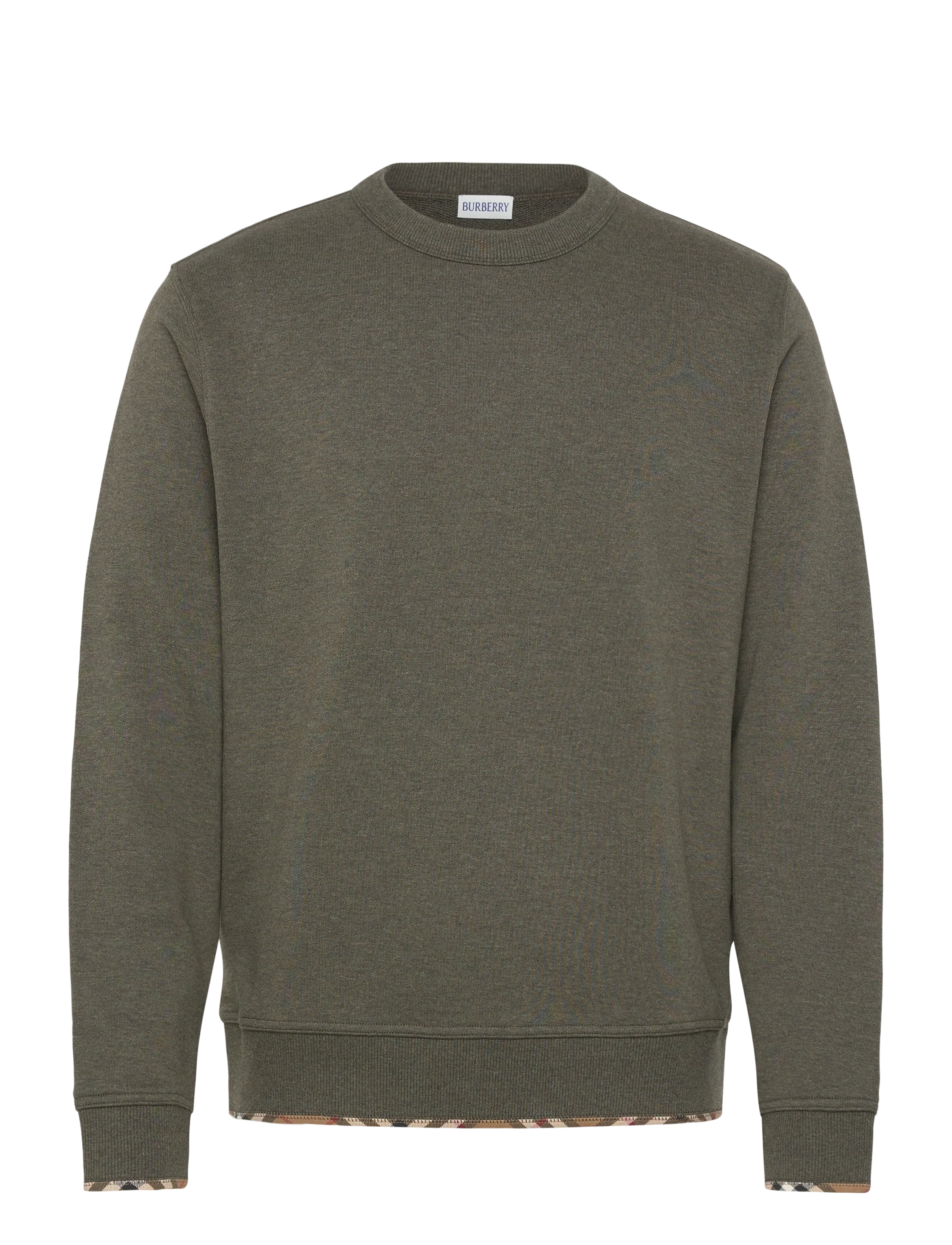 Burberry FAWSON CHK TR - Sweatshirts - DARK GREEN MELANGE / khaki/green