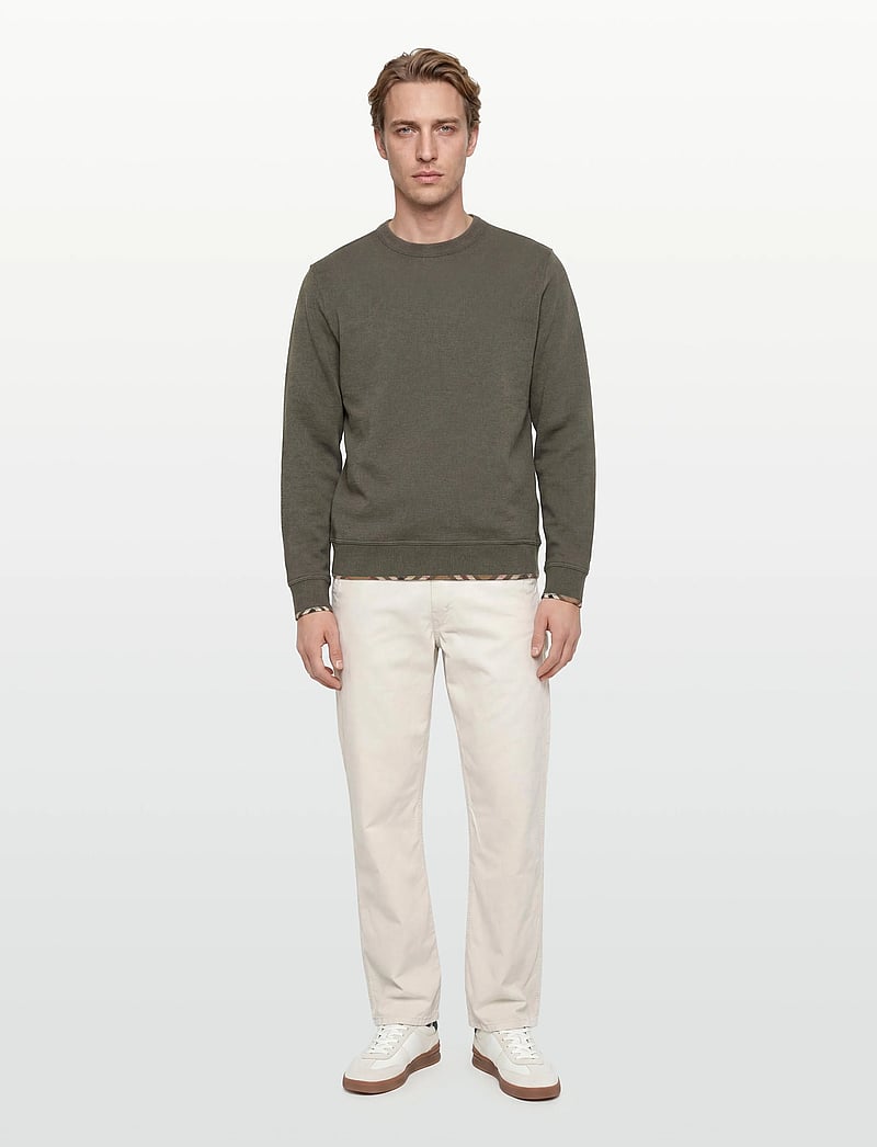 Burberry - FAWSON CHK TR - clothing - dark green melange - 0