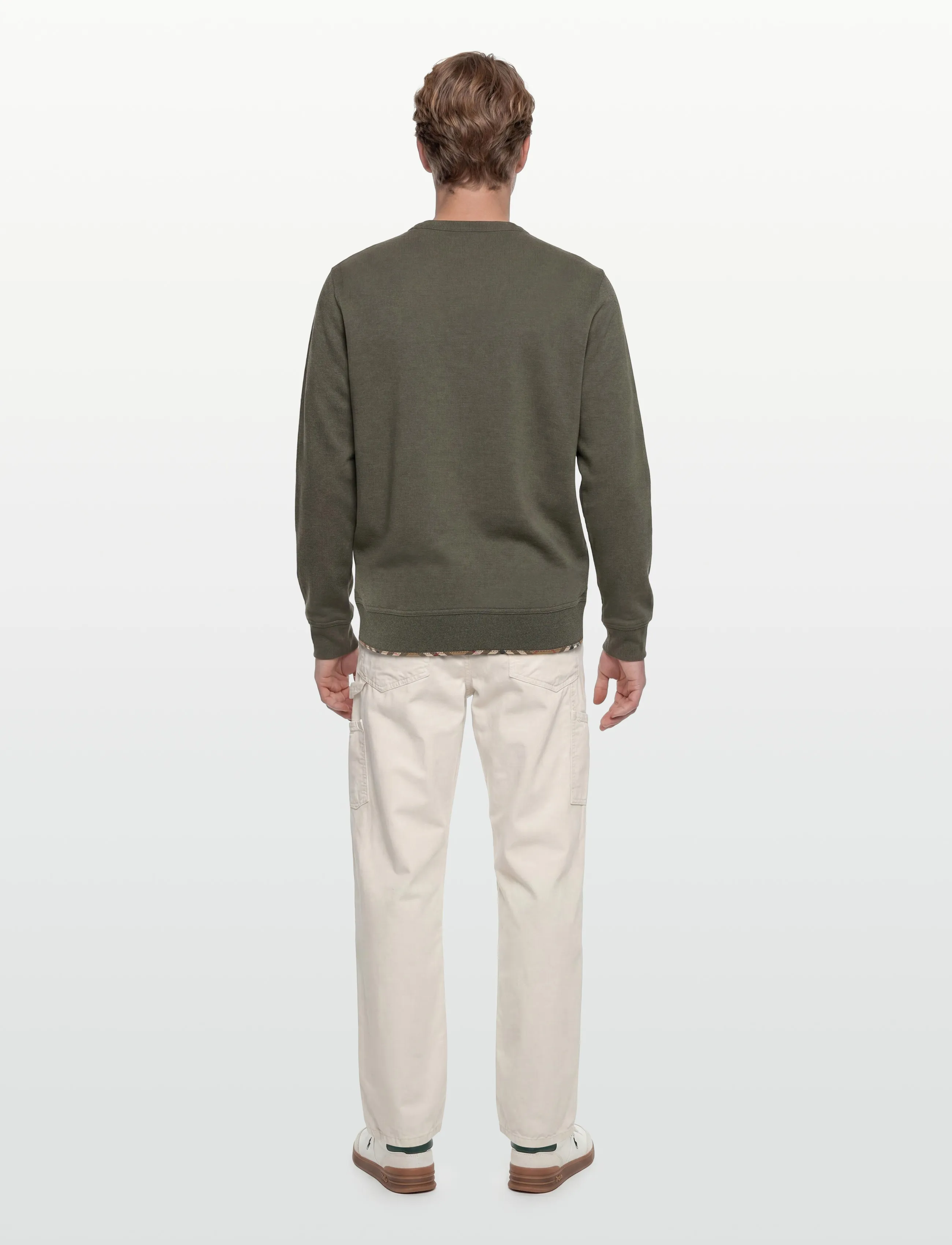 Burberry - FAWSON CHK TR - rõivad - dark green melange - 4