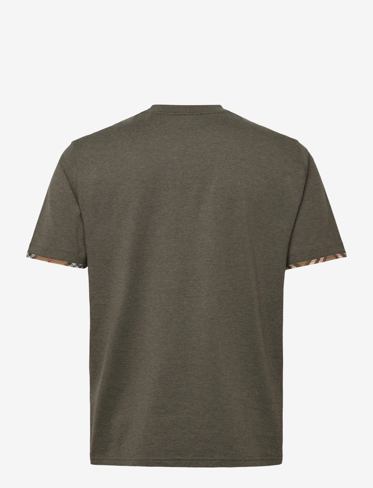 Burberry - ELLISON CHK TR - lühikeste varrukatega t-särgid - dark green melange - 2