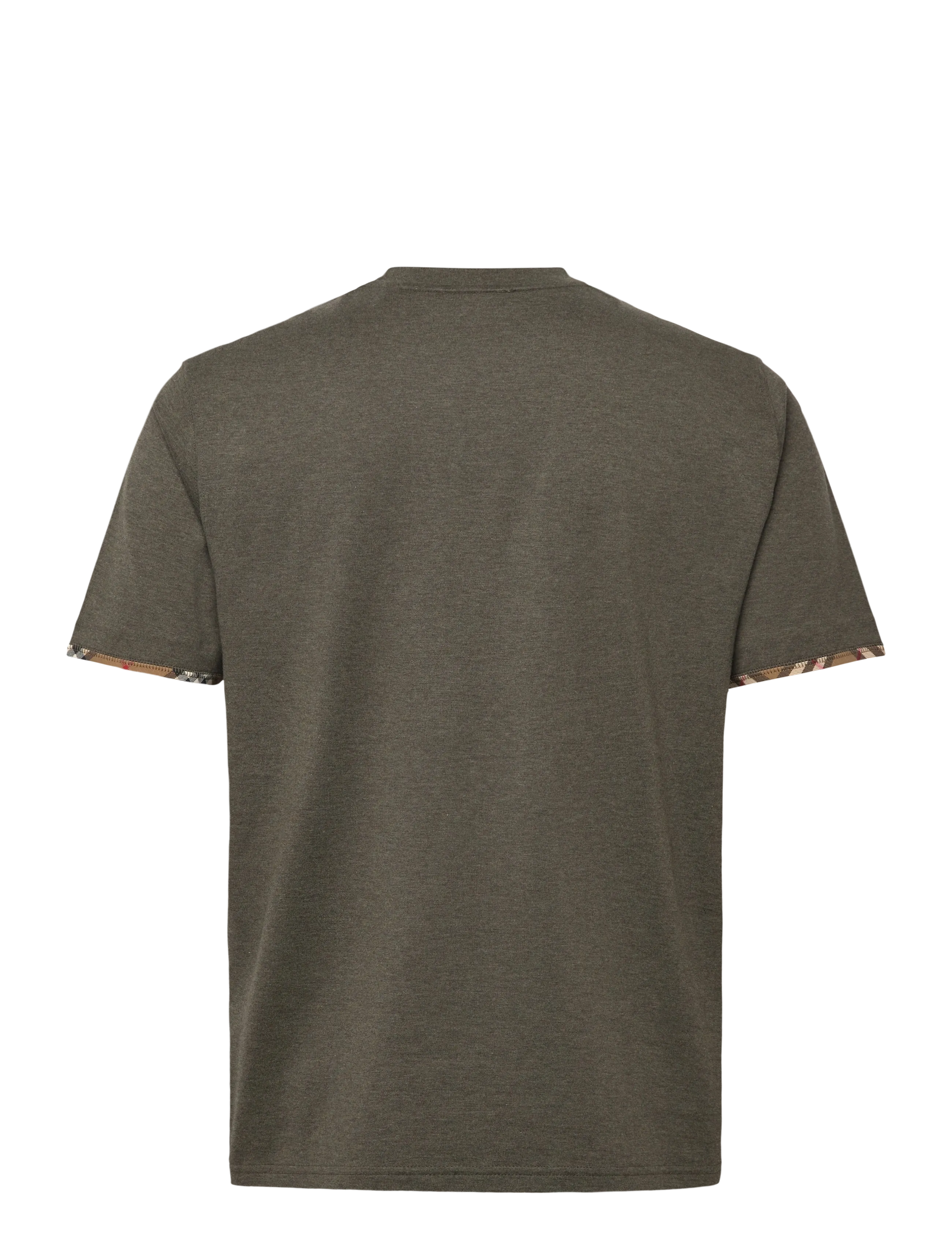 Burberry - ELLISON CHK TR - lühikeste varrukatega t-särgid - dark green melange - 2