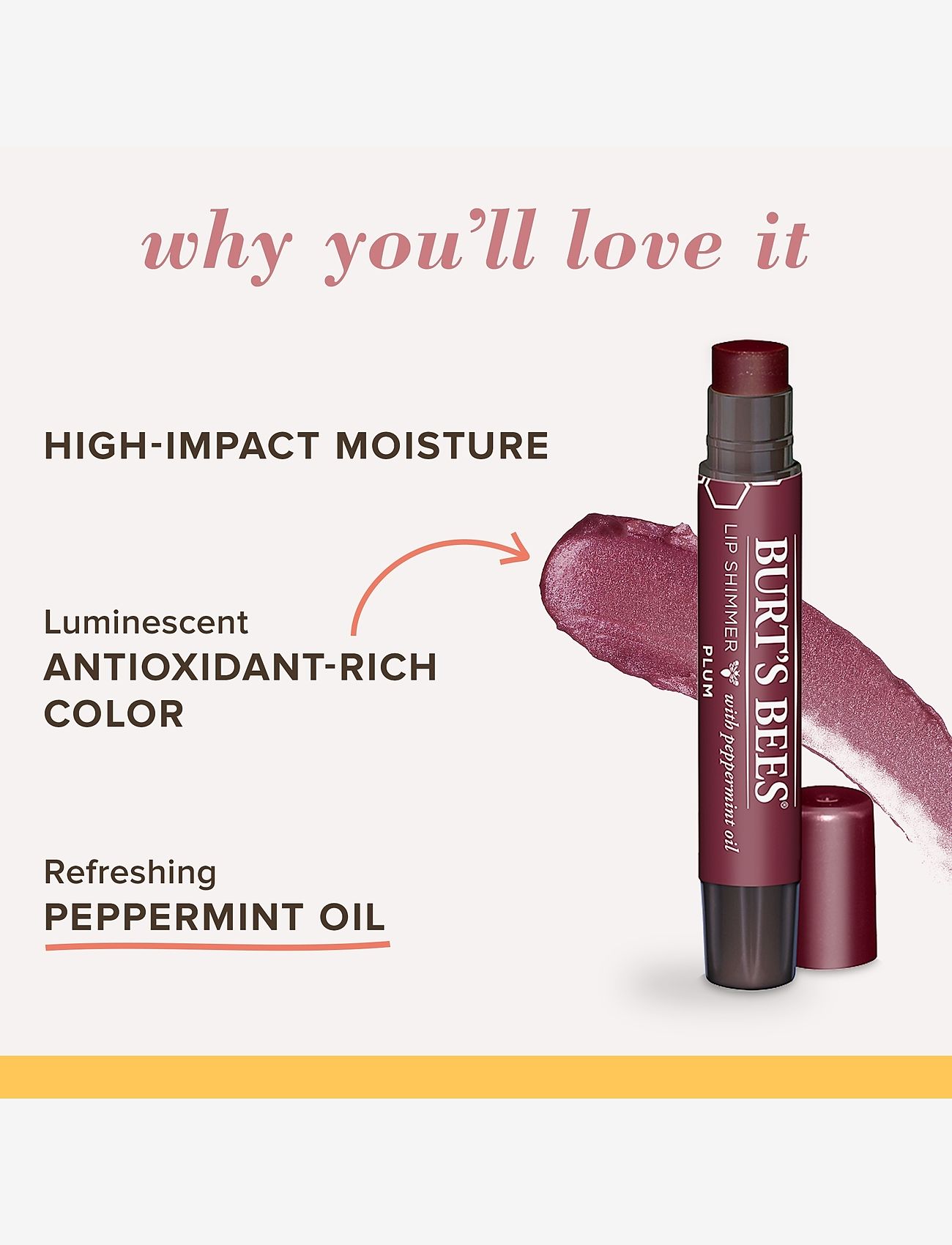 Burt's Bees - Lip Shimmer - Plum (.09 oz / 2.6g) - redo för date night - plum  - 4