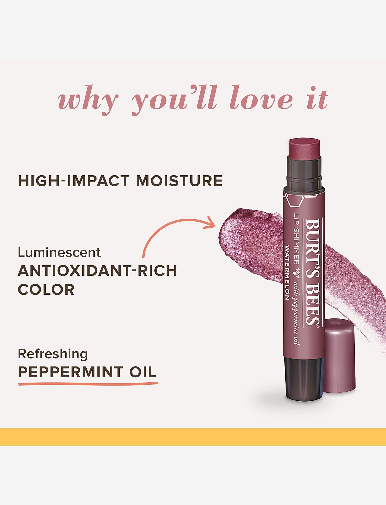 Burt's Bees - Lip Shimmer - Watermelon - makeup - watermelon - 5
