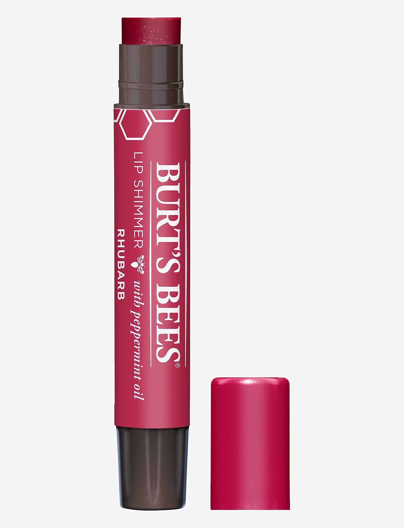 Burt's Bees - Lip Shimmer - Rhubarb - bliv klar til date night - rhubarb - 0