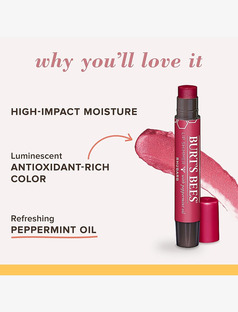 Burt's Bees - Lip Shimmer - Rhubarb - makeup - rhubarb - 3