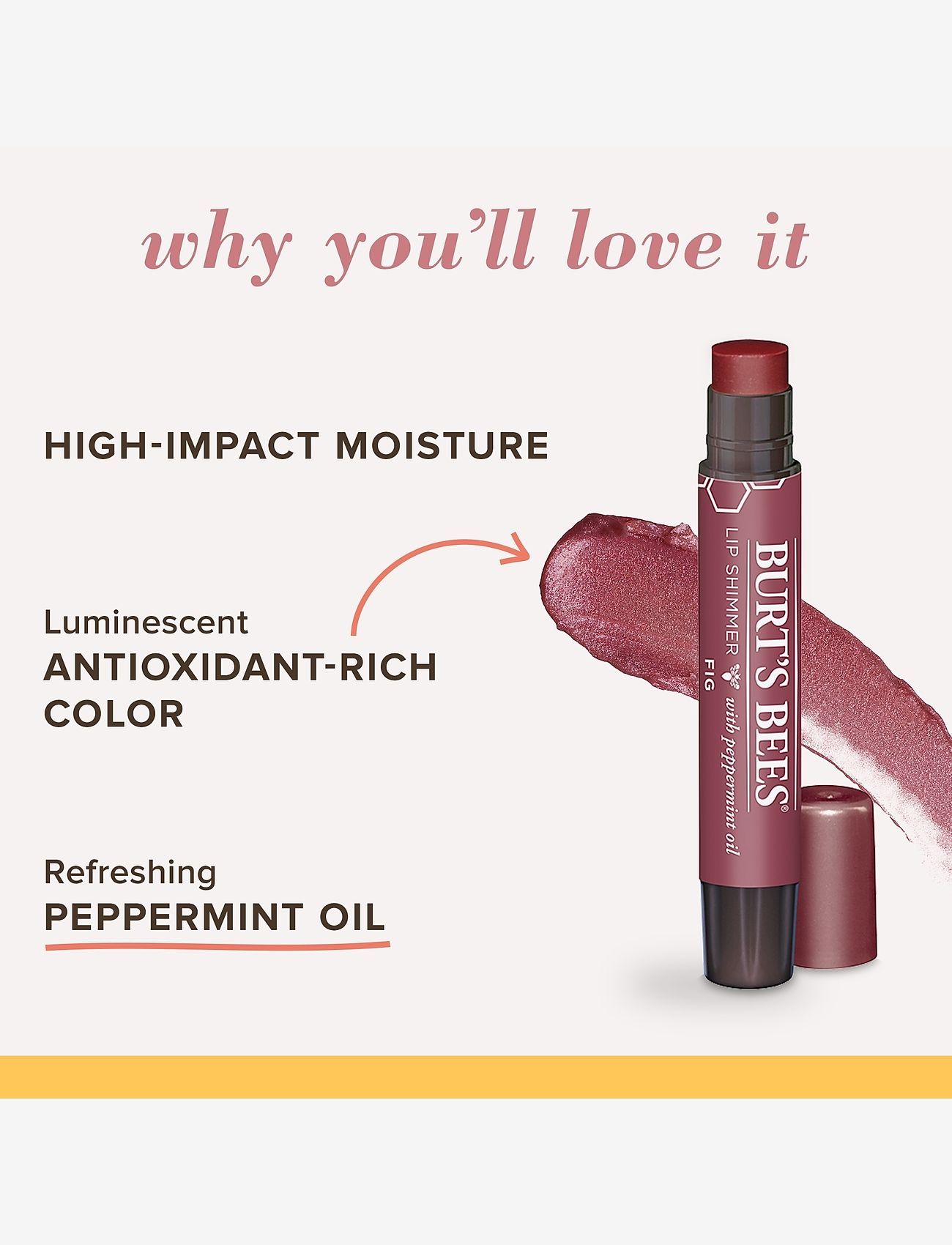 Burt's Bees - Lip Shimmer - Fig - makeup - fig - 3