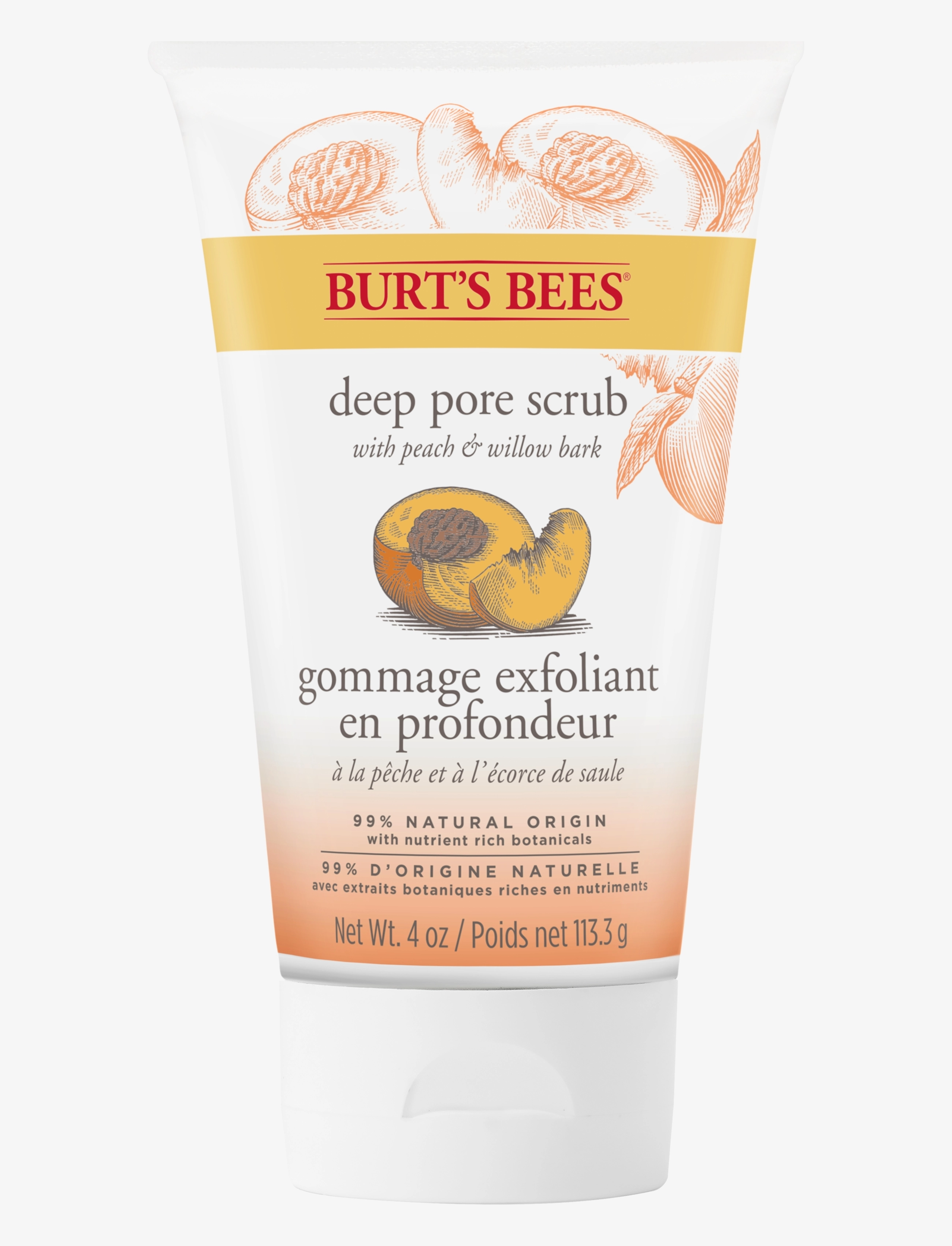Burt's Bees - Peach & Willow Bark Deep Pore Scrub (4 oz / 110g) - n/a - 1