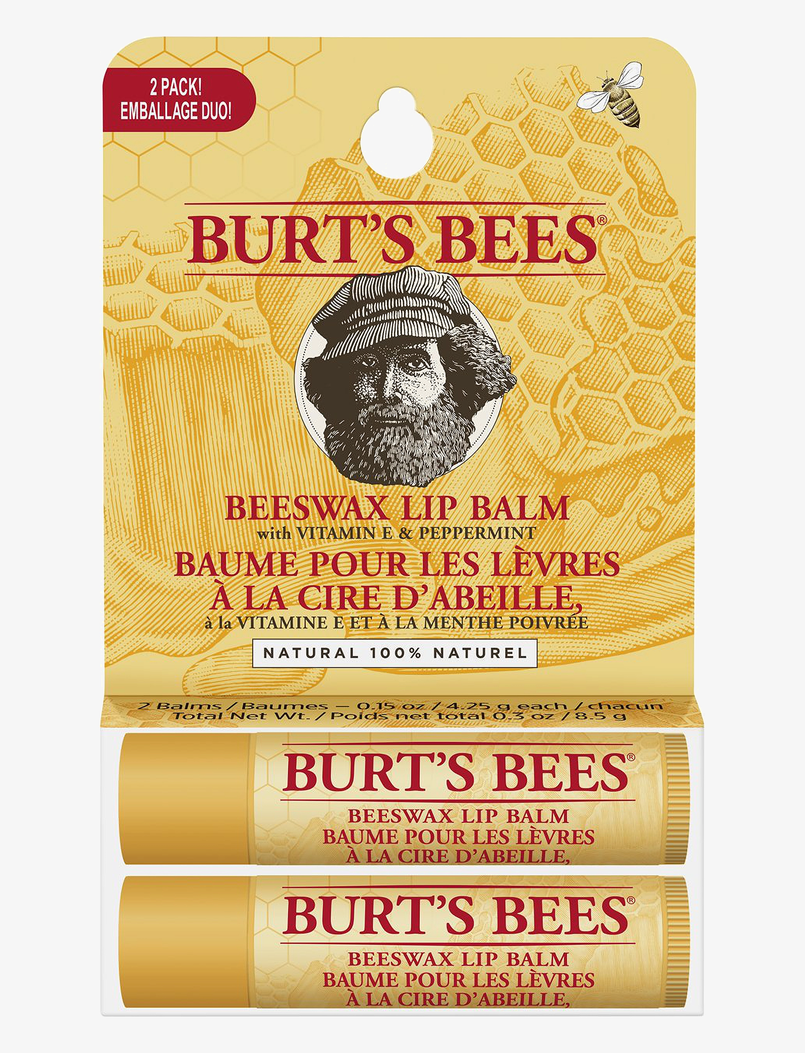 Burt's Bees Lip Balm Duo Beeswax, Læbepleje, Nude, Str: ONE SIZE