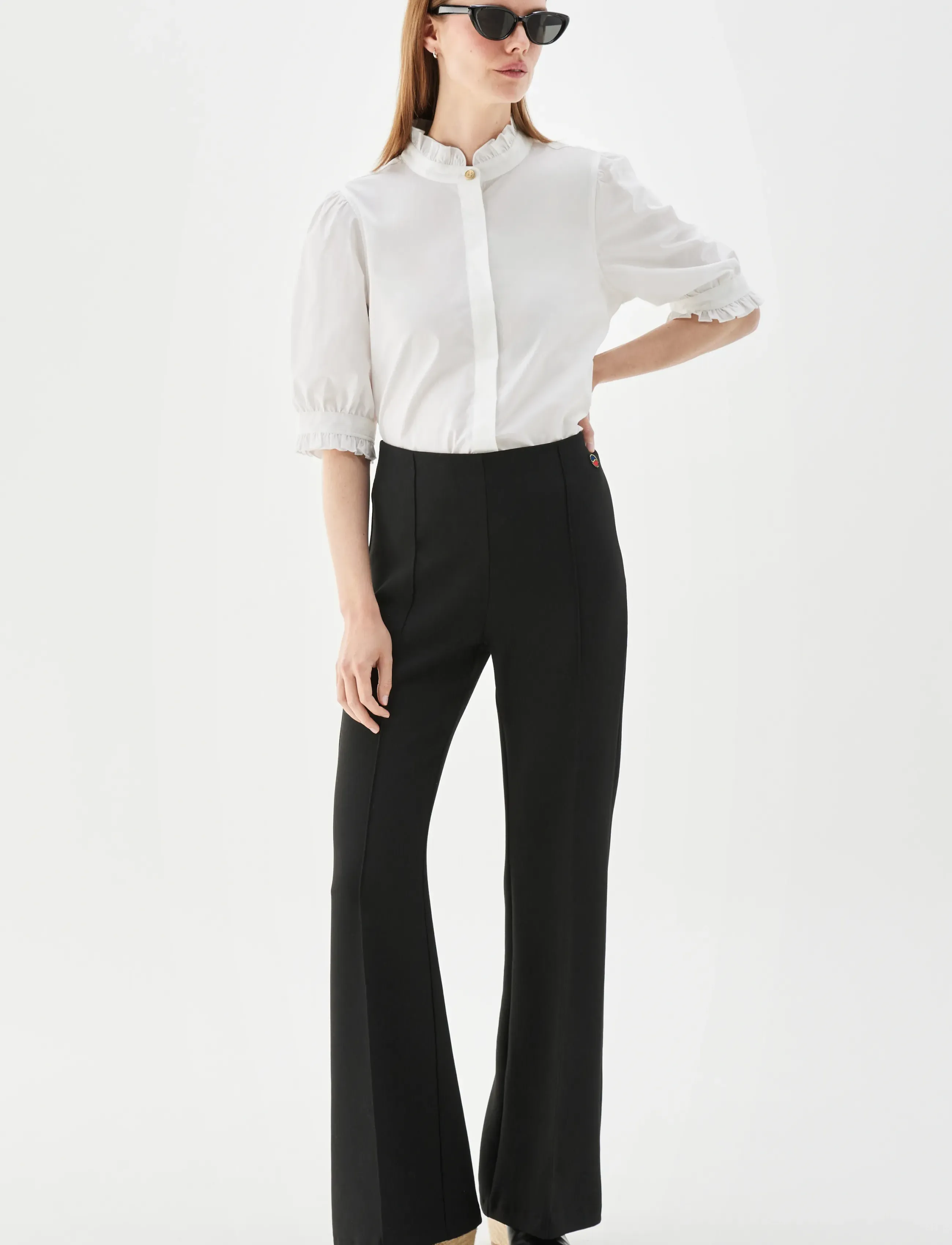 BUSNEL Karin Trouser, 42, Trousers, Schwarz - Flared, Frauen