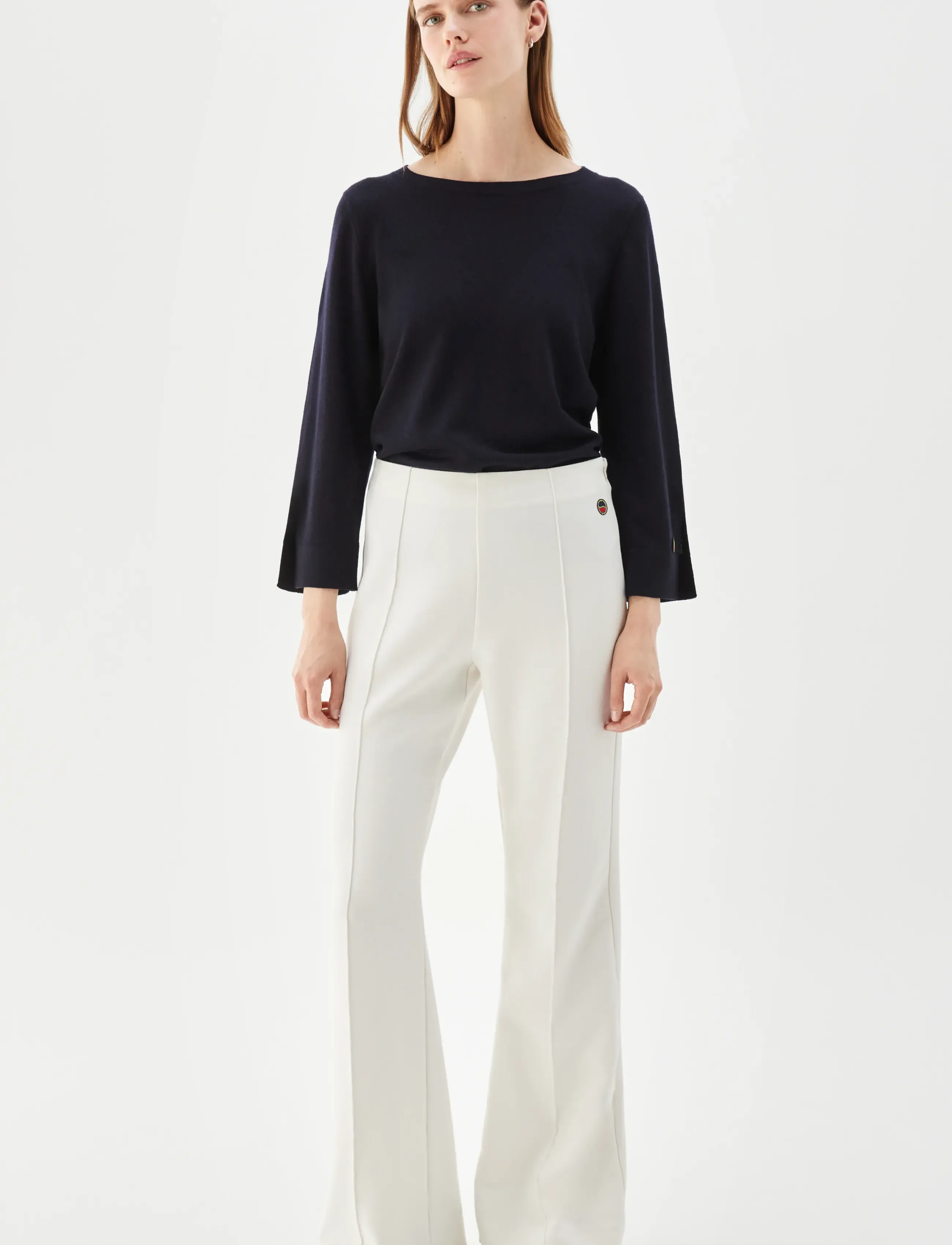 BUSNEL Karin Trouser, 34, Trousers, Creme - Flared, Frauen