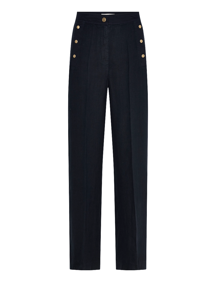 BUSNEL - PIM solid trouser - leinenhosen - marine - 0